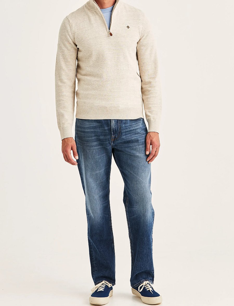 Morris - Randall Half Zip - half zip jumpers - khaki - 3