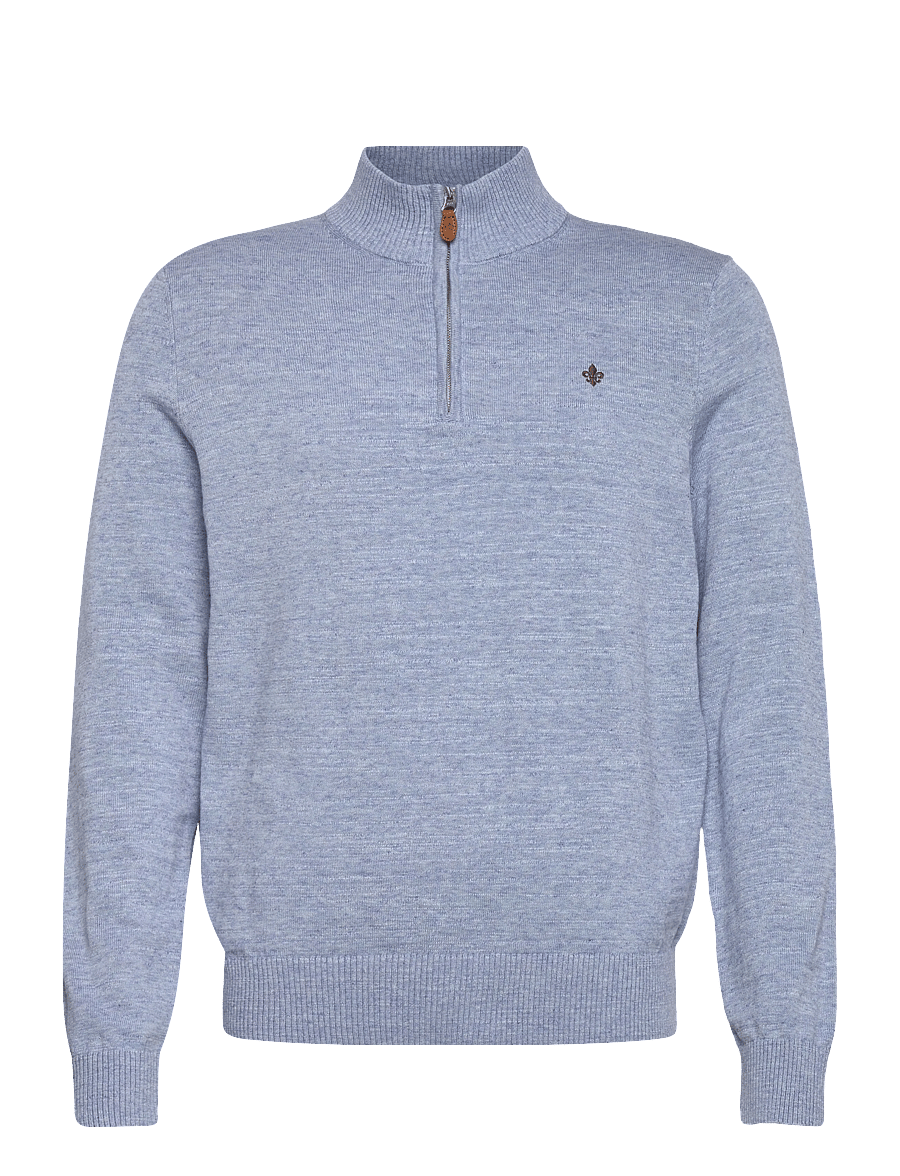 Morris - Randall Half Zip - pullover mit halbem reißverschluss - light blue - 1