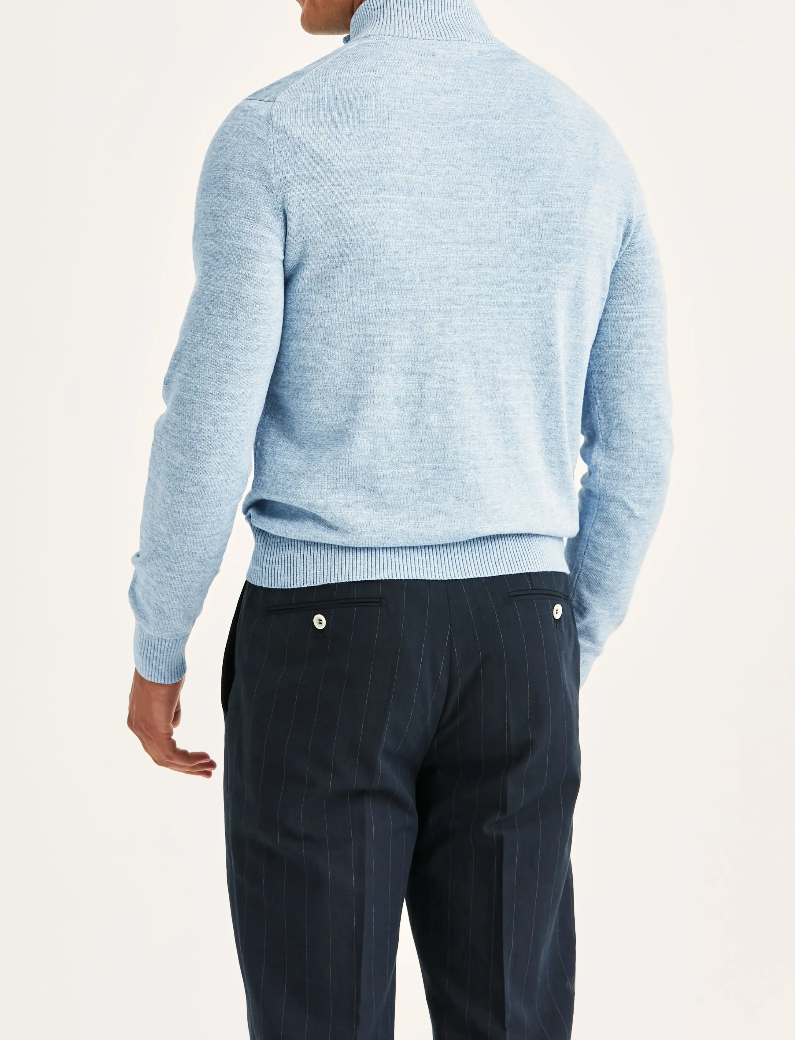 Morris - Randall Half Zip - half zip-tröjor - light blue - 4