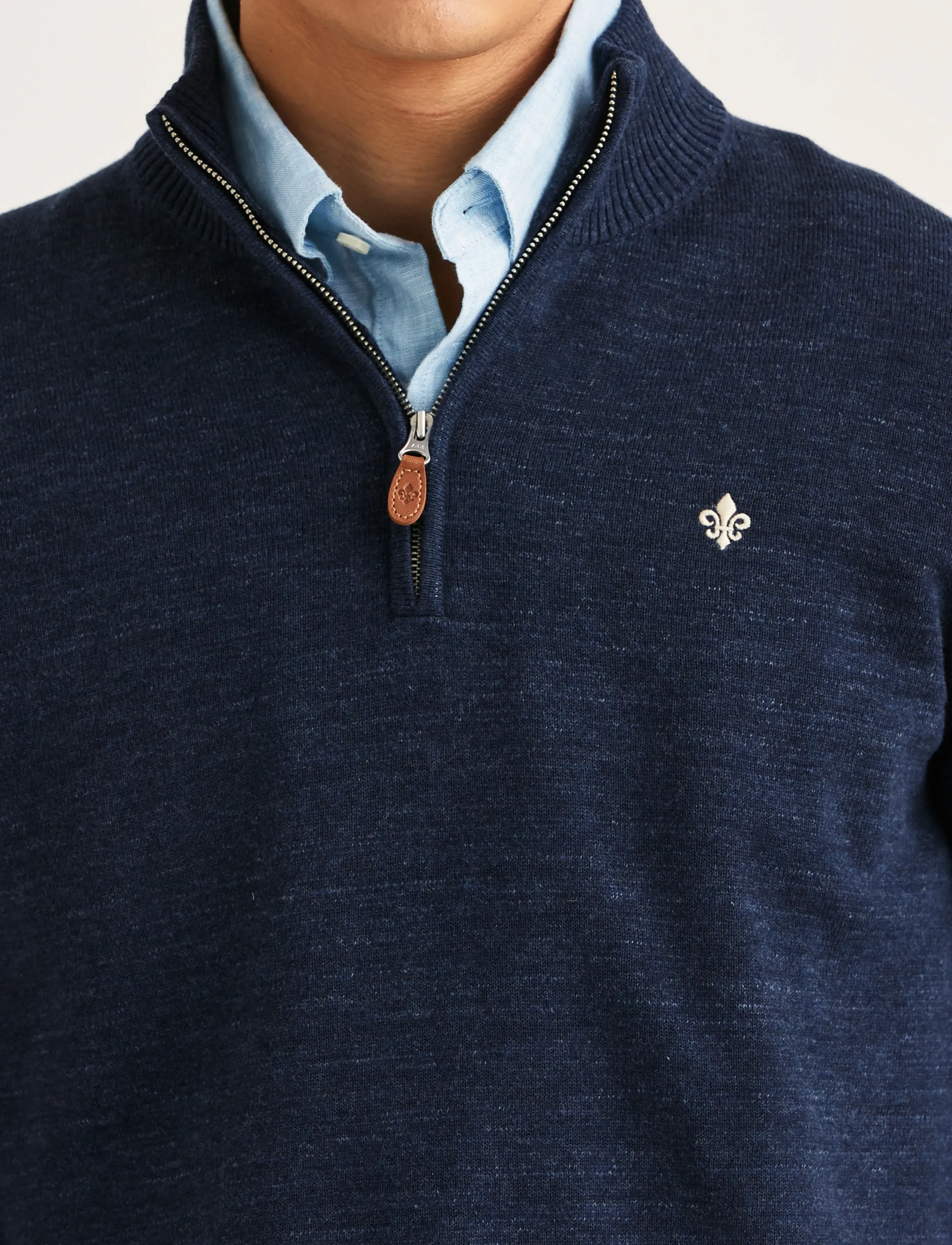 Morris - Randall Half Zip - džemperiai su trumpu užtrauktuku - navy - 5