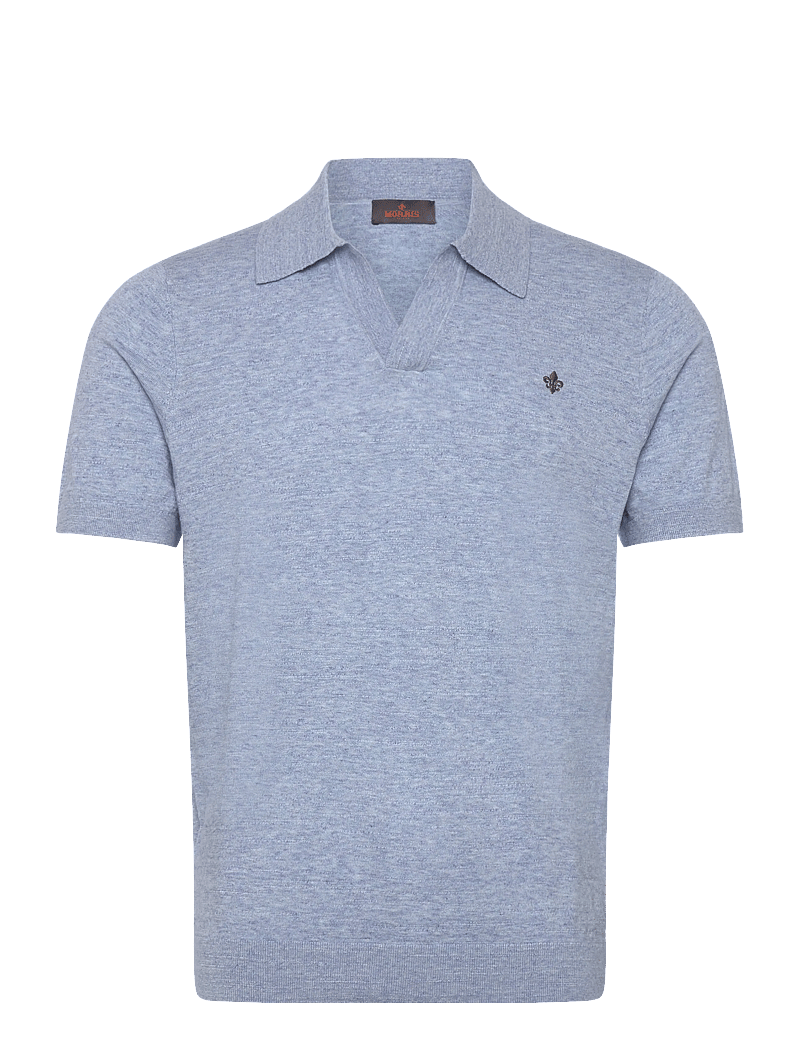 Morris - Randall Resort Polo - gestrickte polohemden - light blue - 1