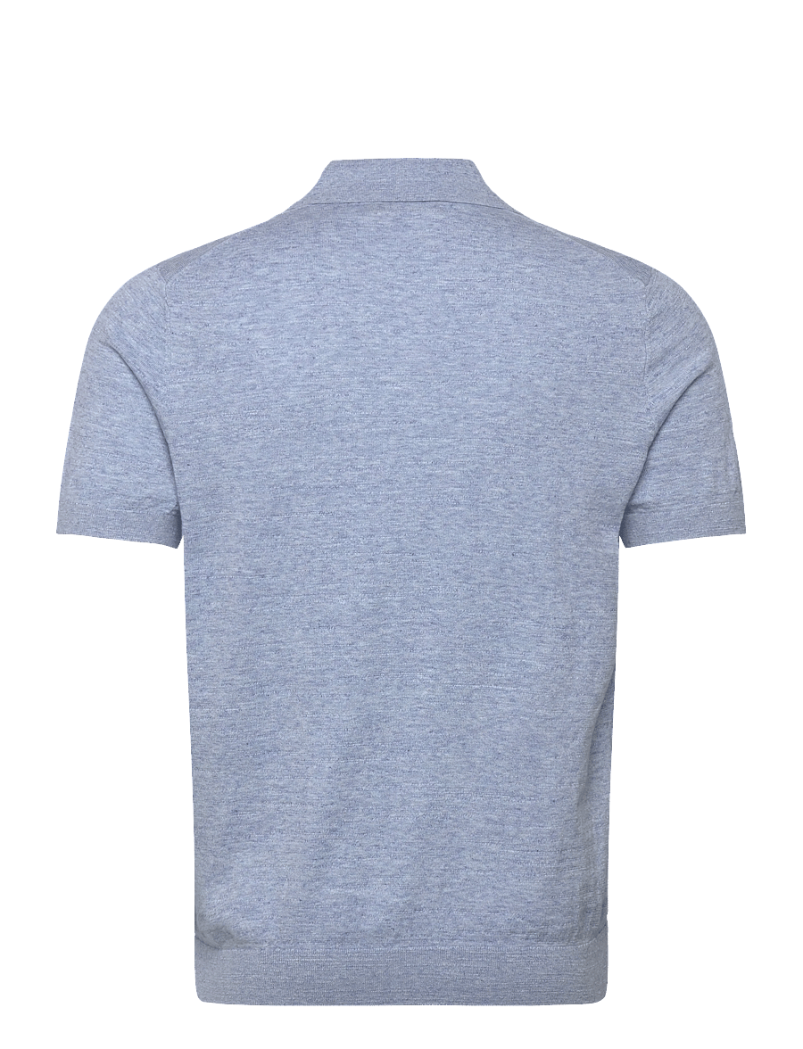 Morris - Randall Resort Polo - langärmlige strick-polohemden - light blue - 2