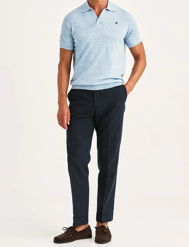 Morris - Randall Resort Polo - gestrickte polohemden - light blue - 3