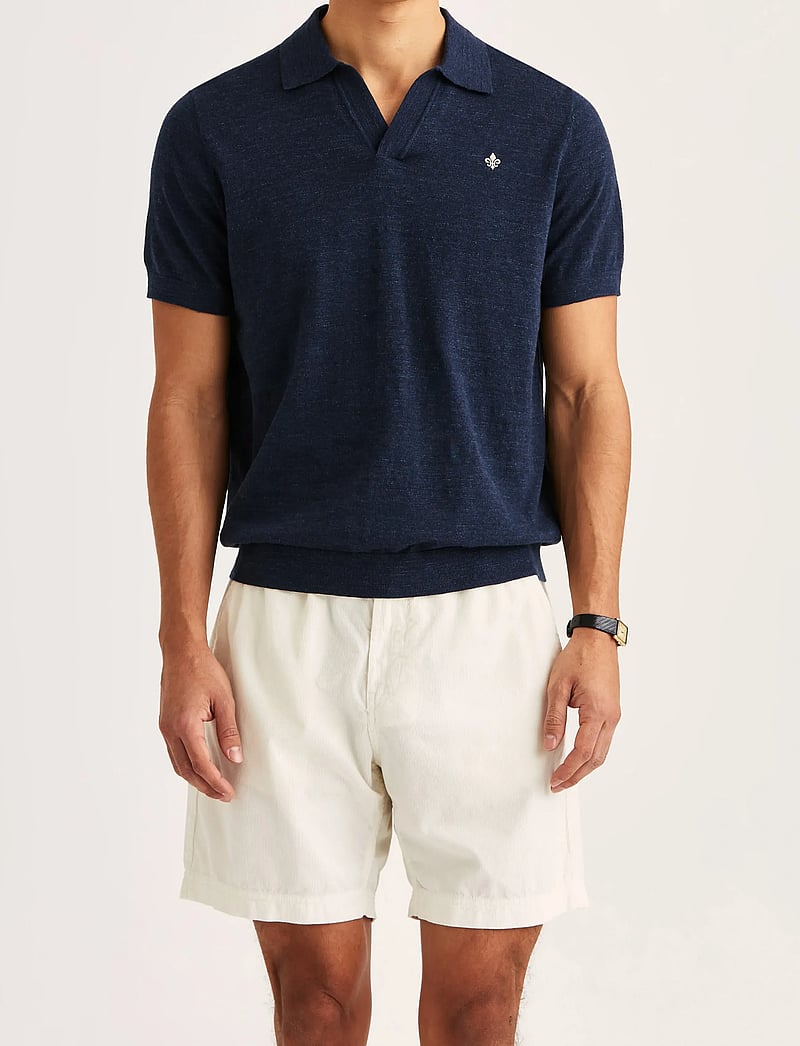 Morris - Randall Resort Polo - stickade pikéer - navy - 0