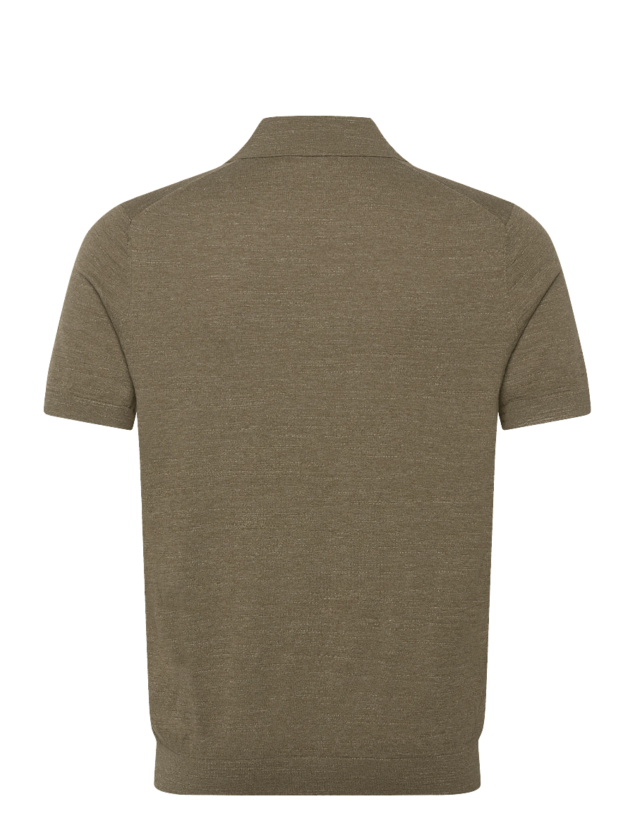 Morris - Randall Resort Polo - langärmlige strick-polohemden - olive - 2
