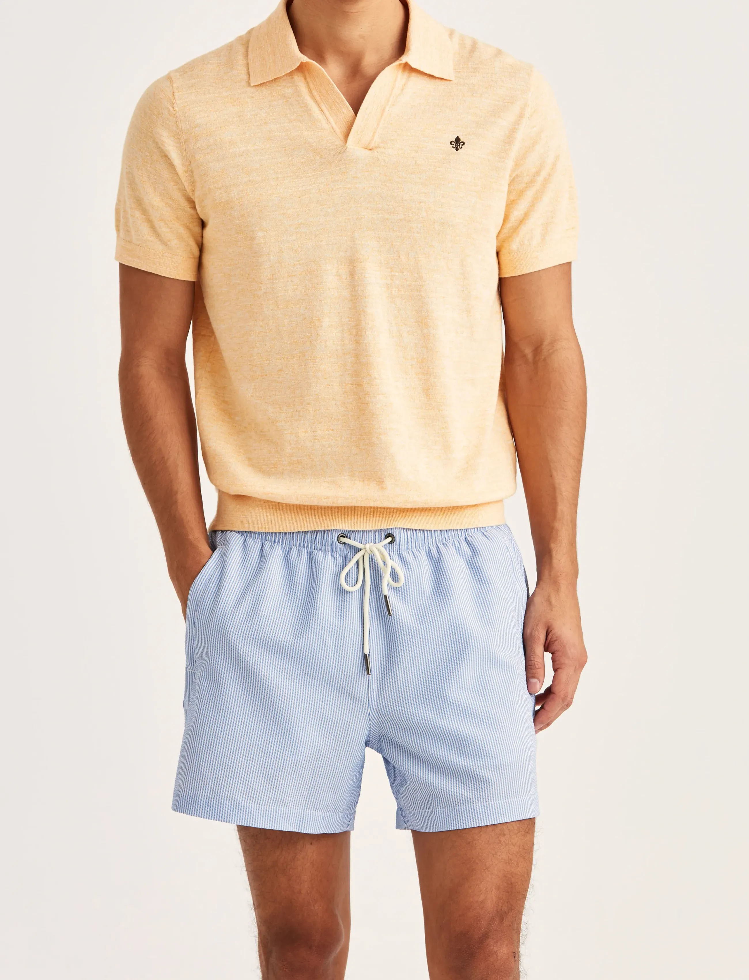 Morris Randall Resort Polo, Mænd, Strikket Poloshirt, Orange, Str: XS