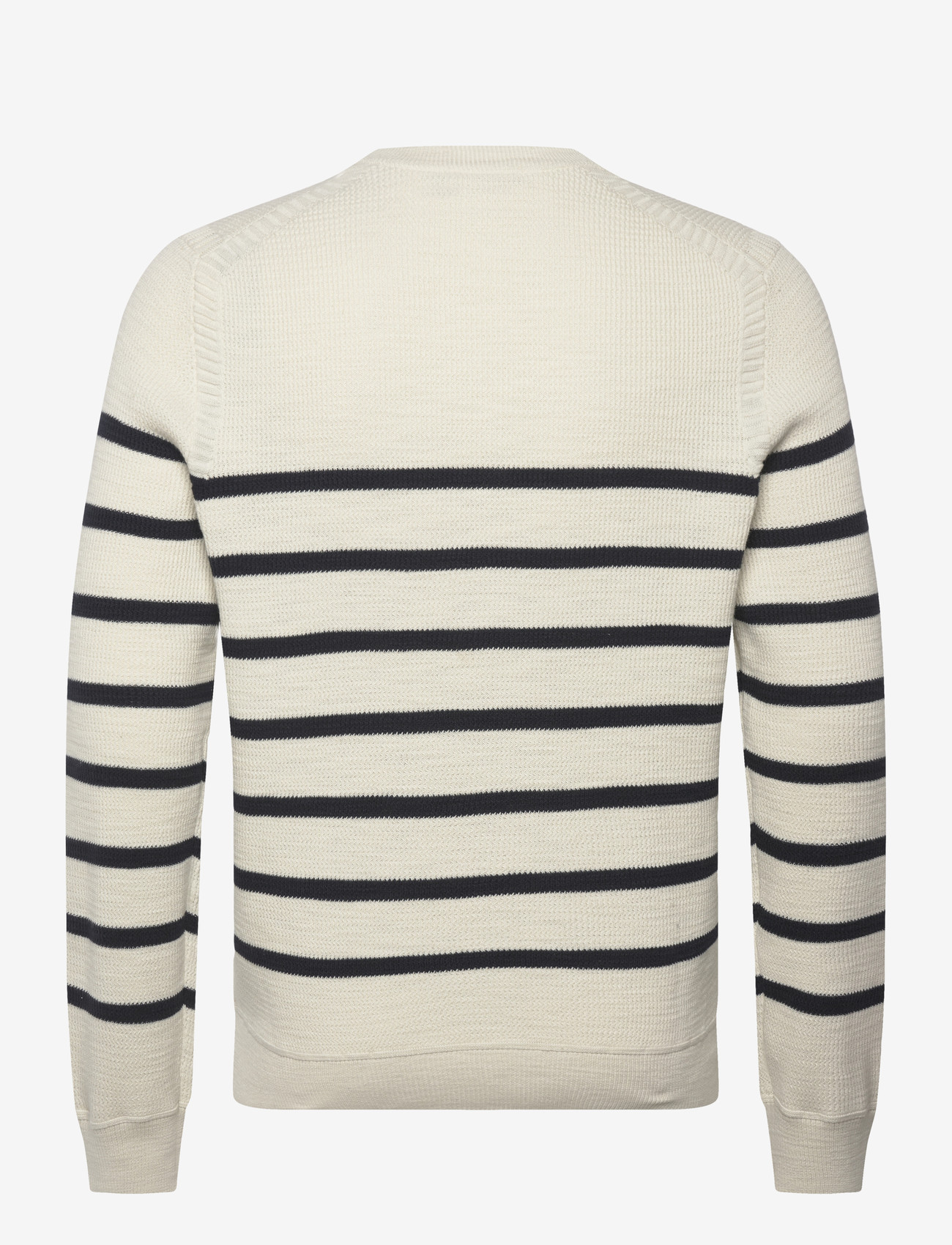 Morris - Benedict Striped Oneck - rund hals - off white - 2
