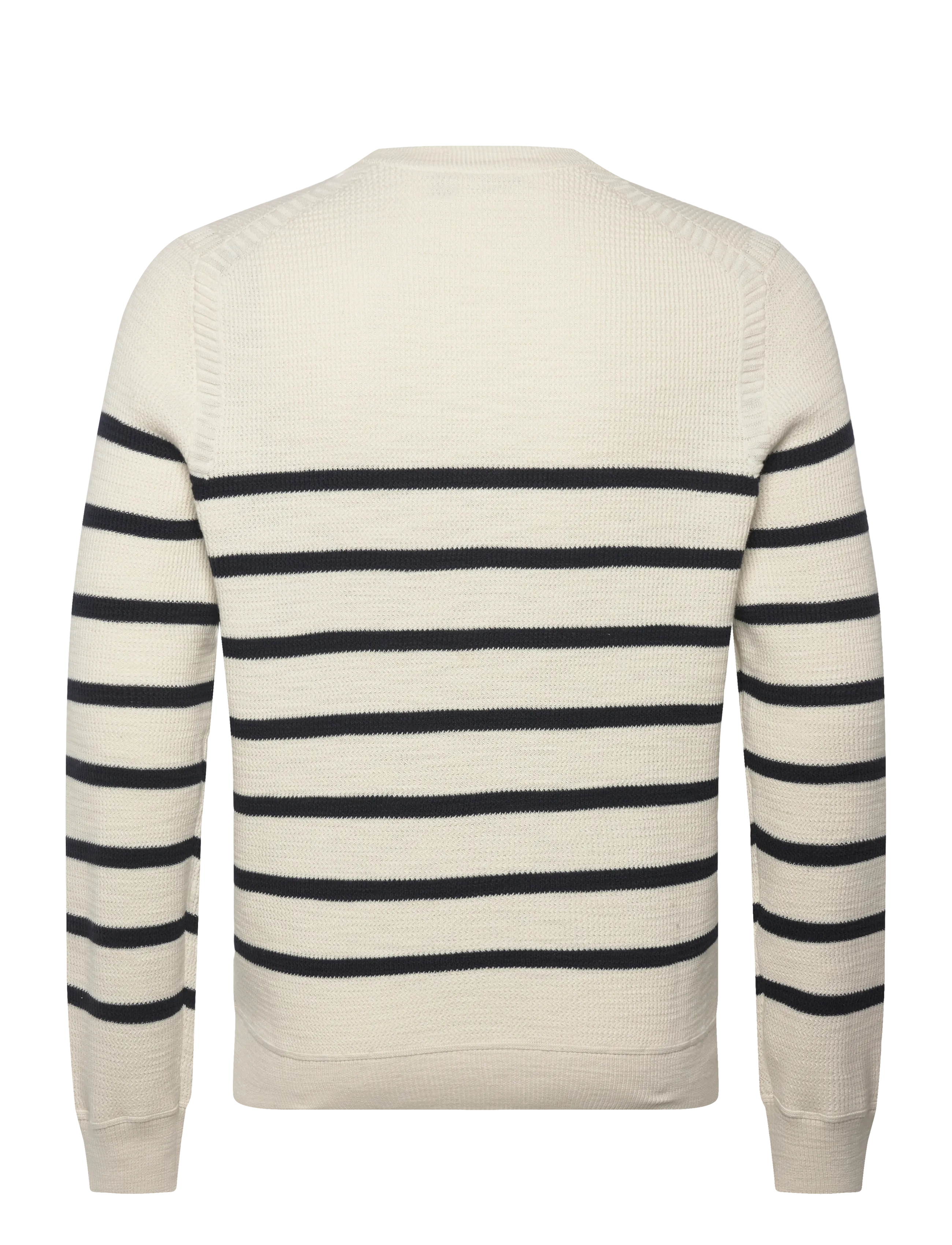 Morris - Benedict Striped Oneck - Ümmarguse kaelusega kudumid - off white - 2
