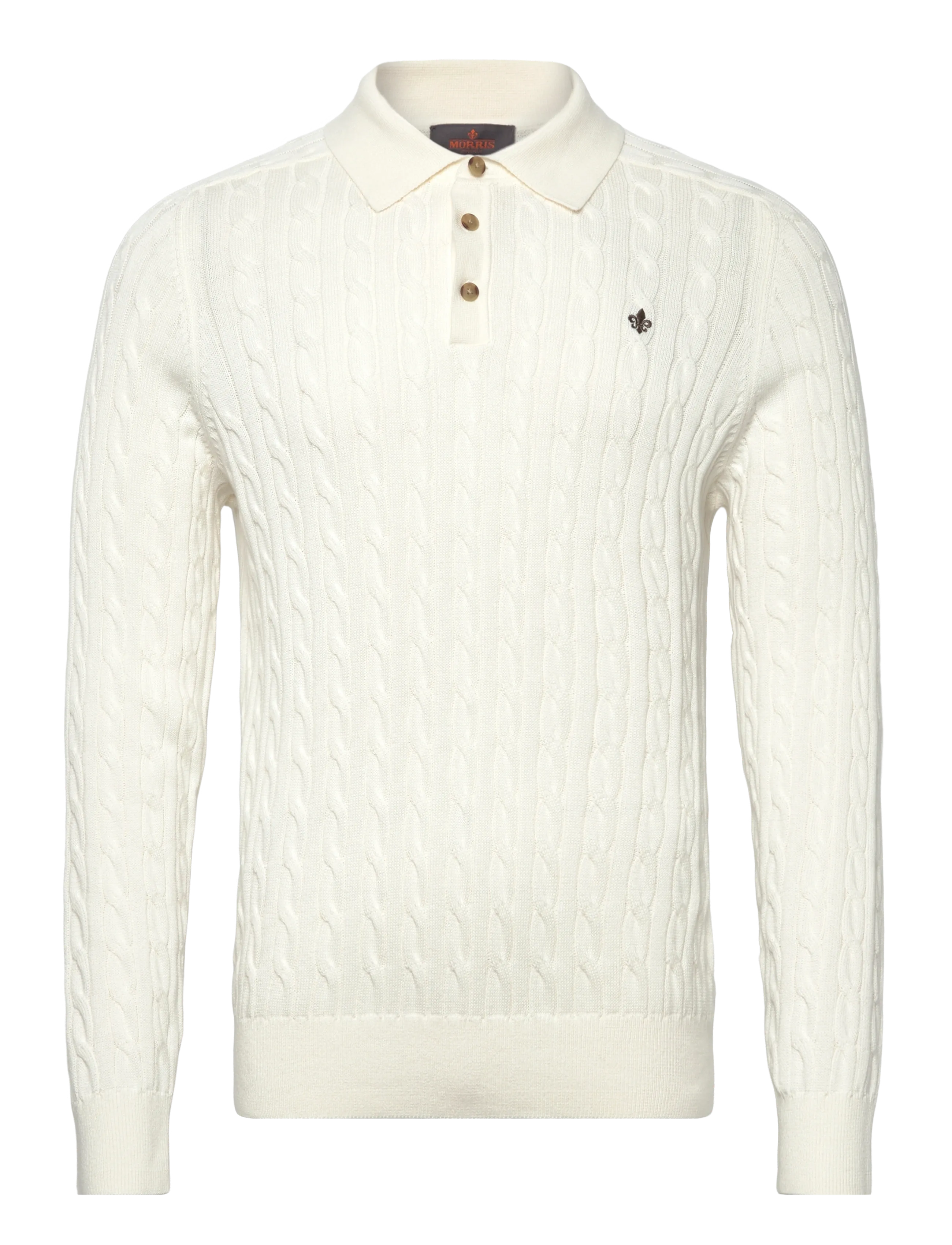 Morris Lancaster Cable Polo - Morris Stockholm - OFF WHITE / white