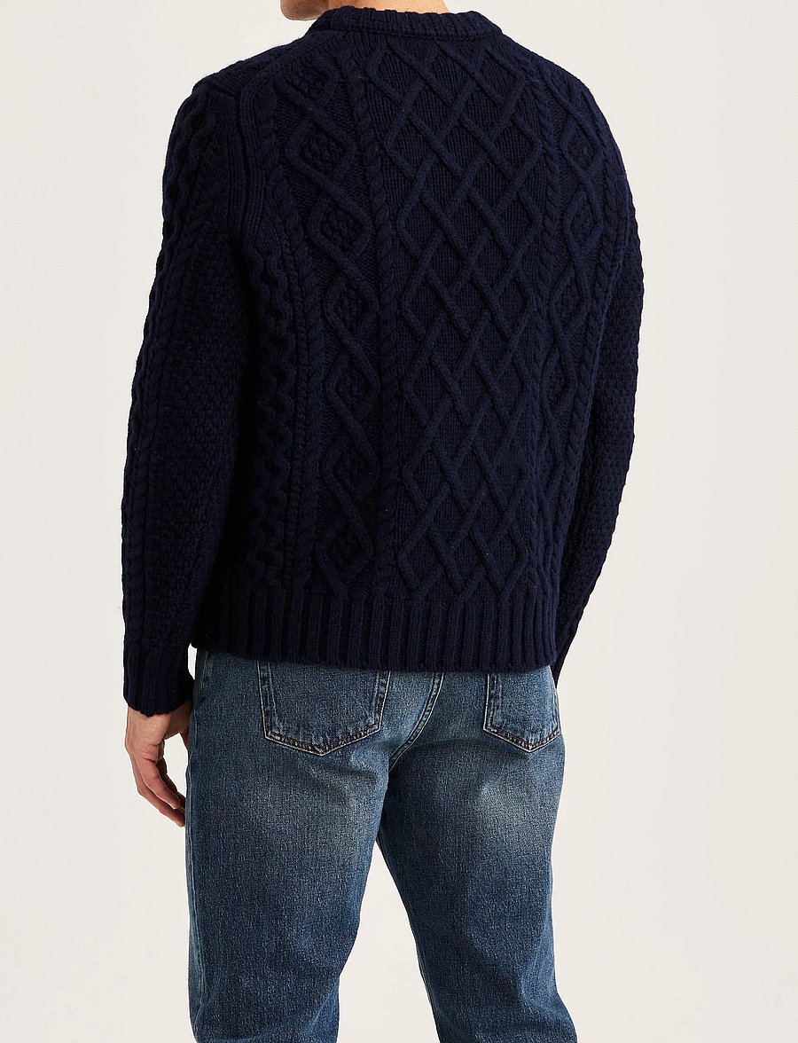 Morris - Ramsey Cable Oneck - rundhals - navy - 4