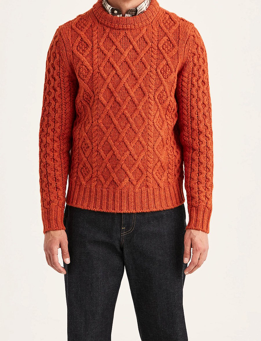 Morris - Ramsey Cable Oneck - Ümmarguse kaelusega kudumid - orange - 5