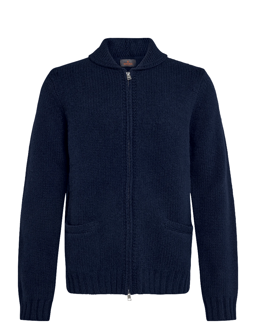 Morris - Boyd Zip Cardigan - kardiganid - navy - 1