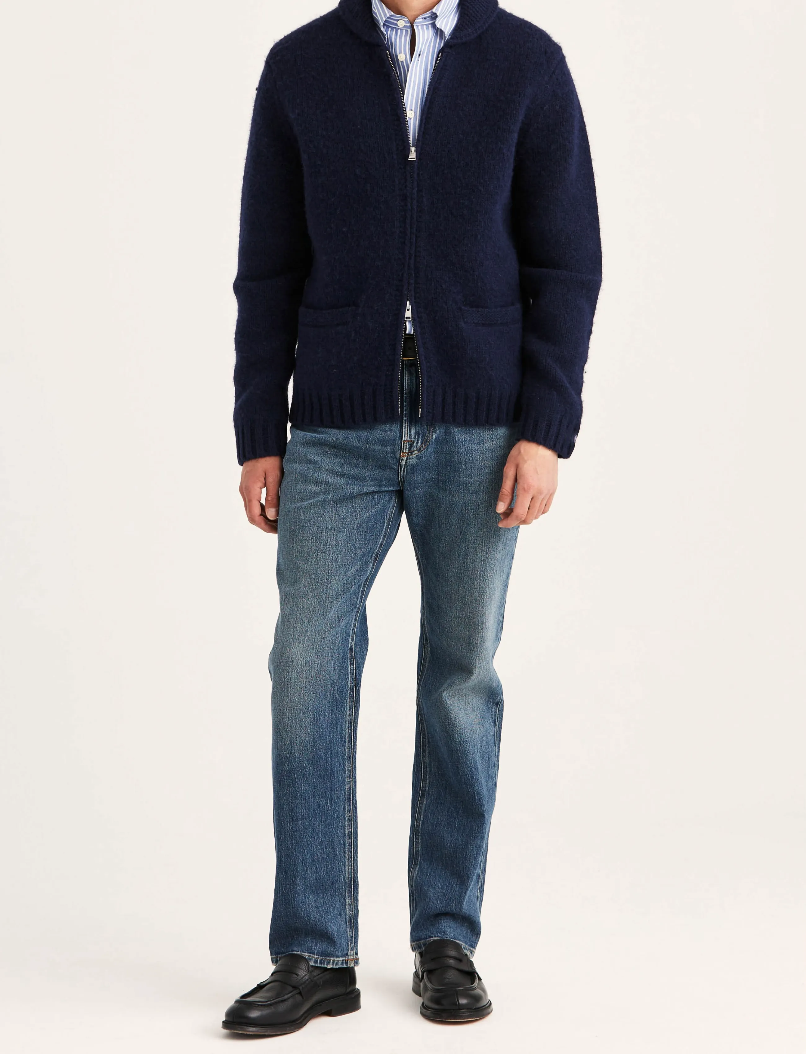 Morris - Boyd Zip Cardigan - kardiganid - navy - 3