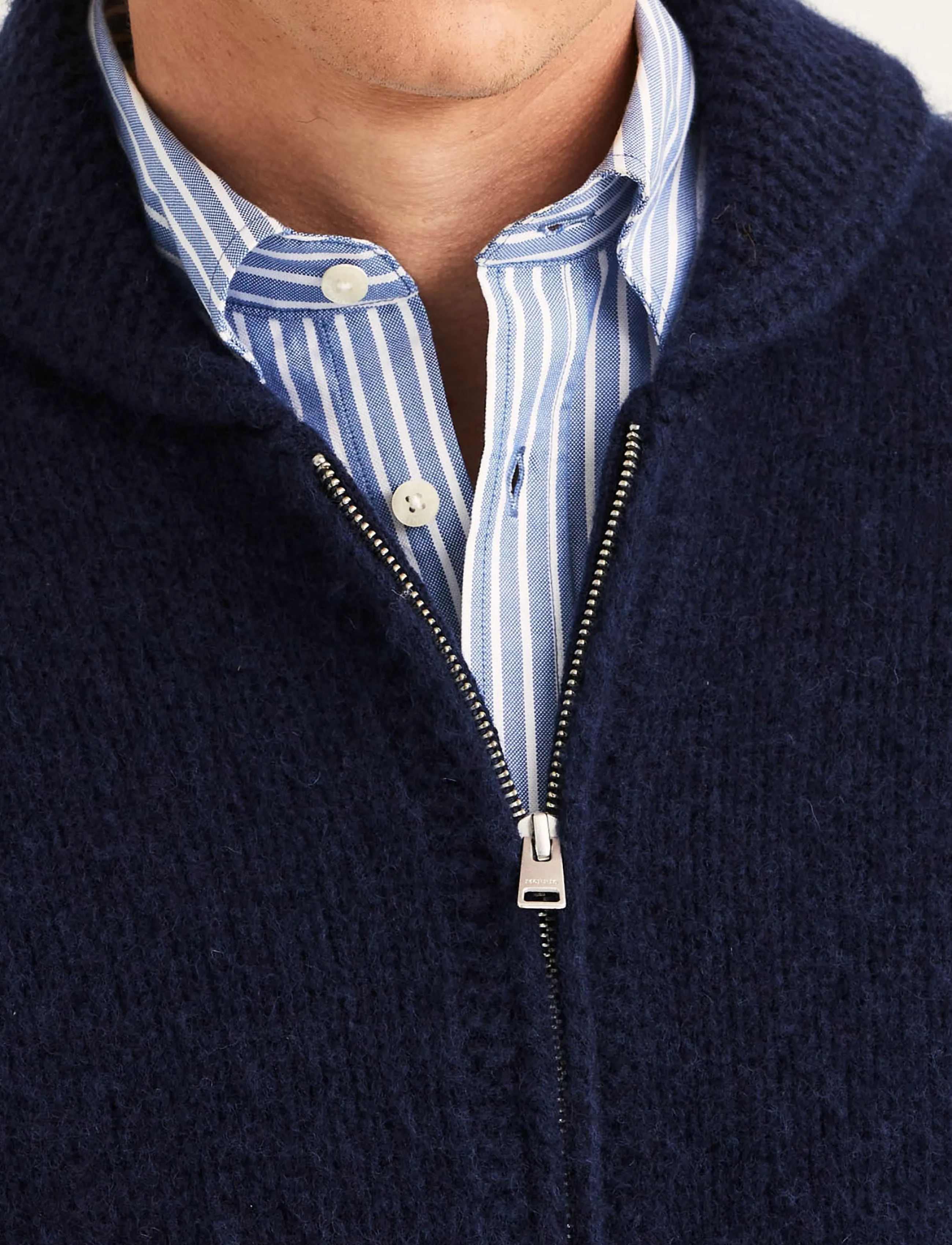 Morris - Boyd Zip Cardigan - kardiganid - navy - 5