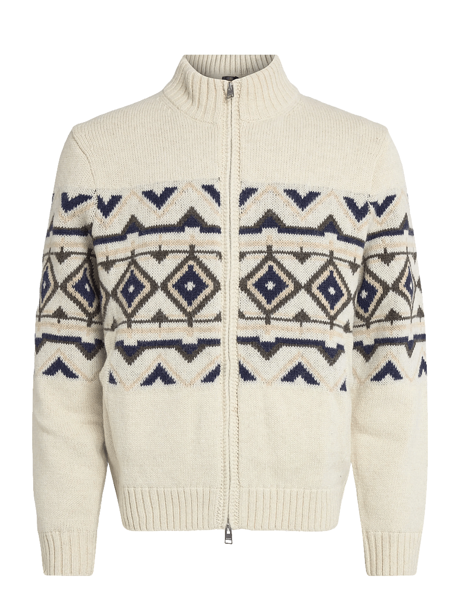Morris - Hadley Zip Cardigan - lukuga džemprid - off white - 1