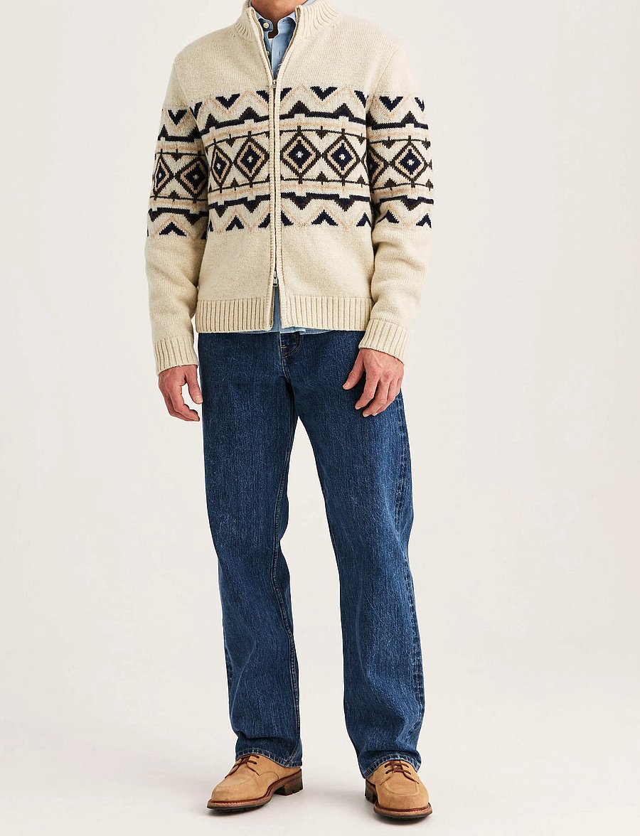 Morris - Hadley Zip Cardigan - lukuga džemprid - off white - 3