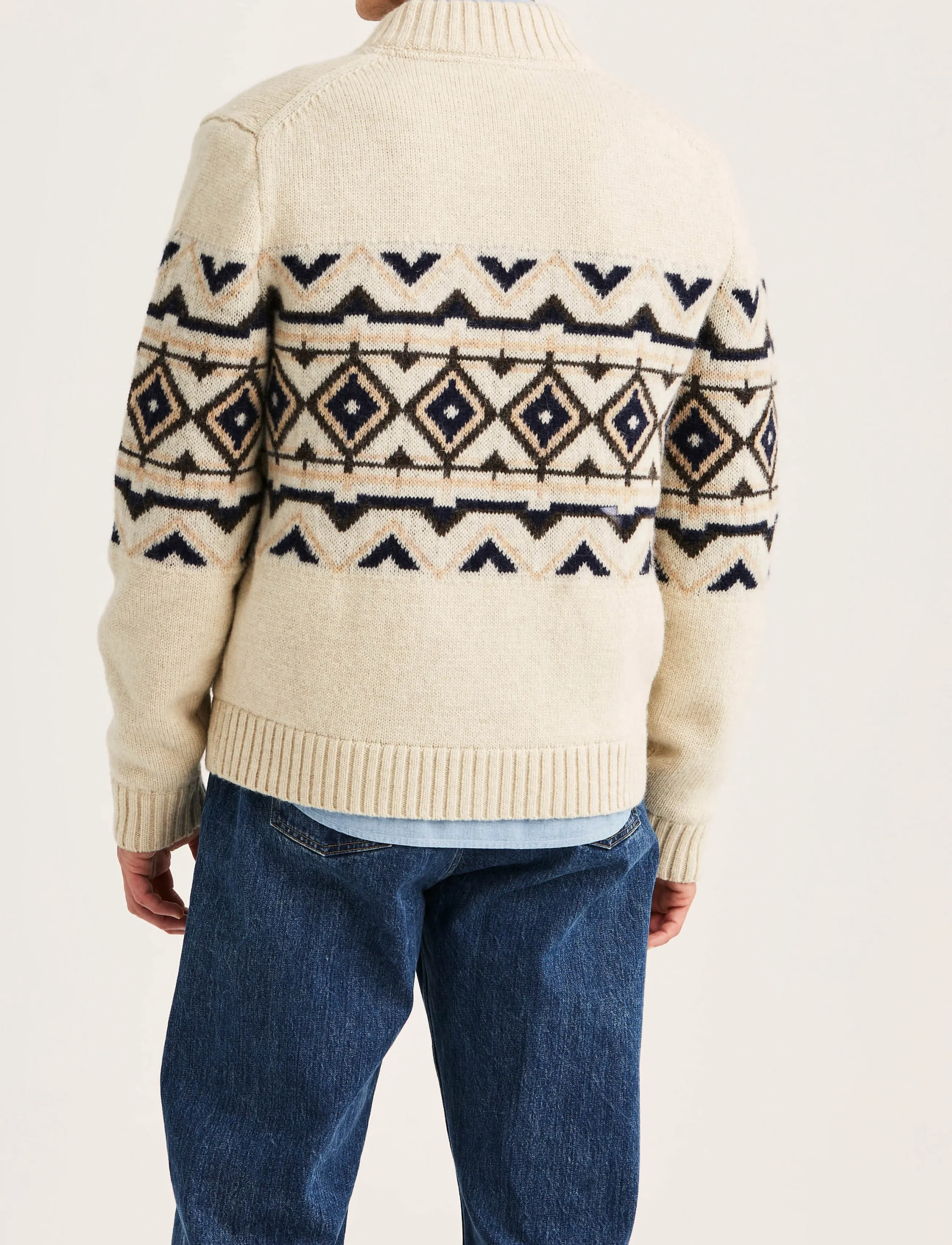 Morris - Hadley Zip Cardigan - lukuga džemprid - off white - 4