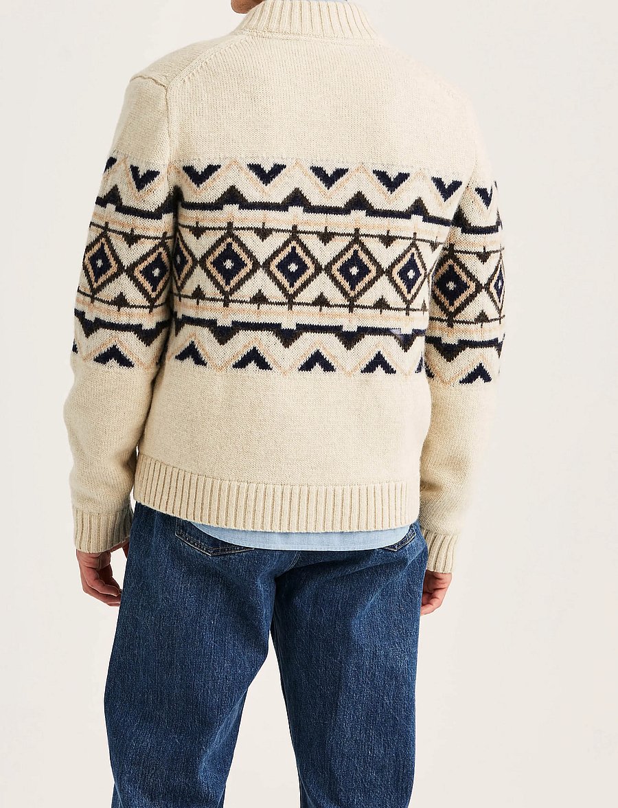 Morris - Hadley Zip Cardigan - lukuga džemprid - off white - 4