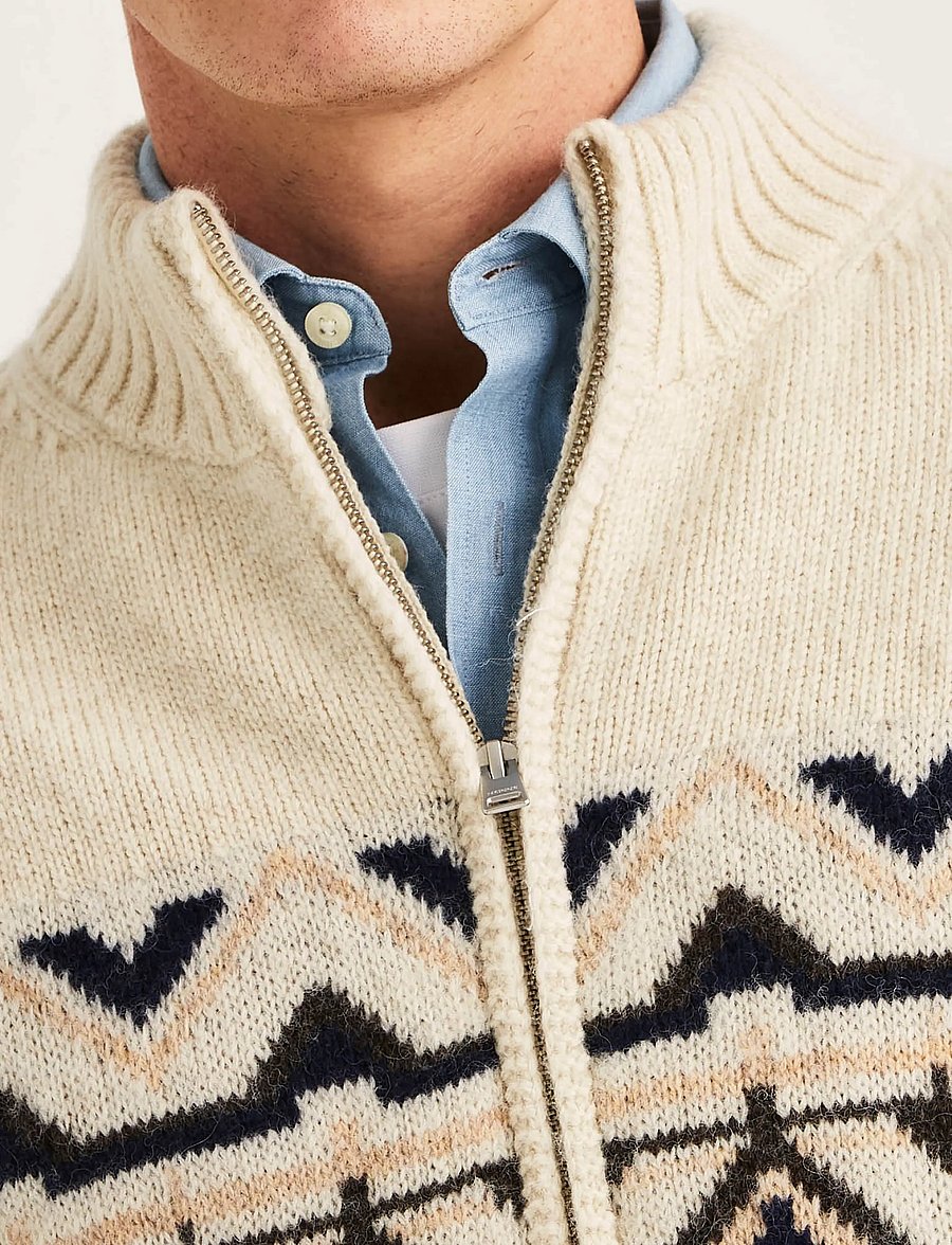 Morris - Hadley Zip Cardigan - lukuga džemprid - off white - 5