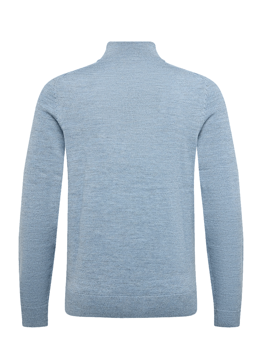 Morris - Merino John Zip - pullover mit halbem reißverschluss - blue - 2
