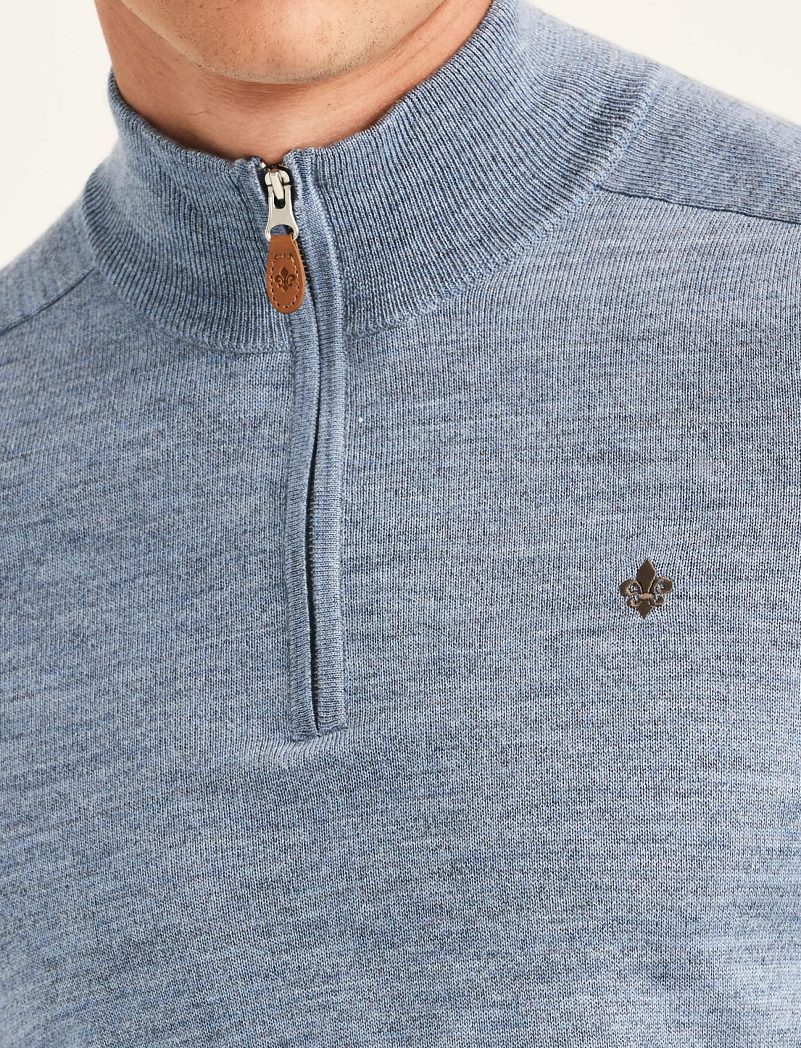 Morris Merino John Zip stickade tröjor herr – bild 6