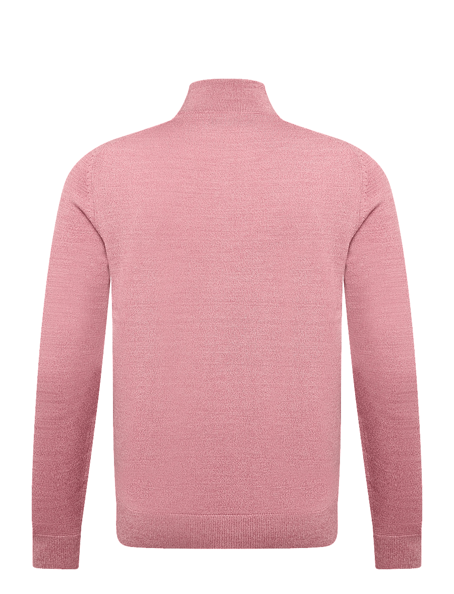 Morris - Merino John Zip - pullover mit halbem reißverschluss - cerise - 2