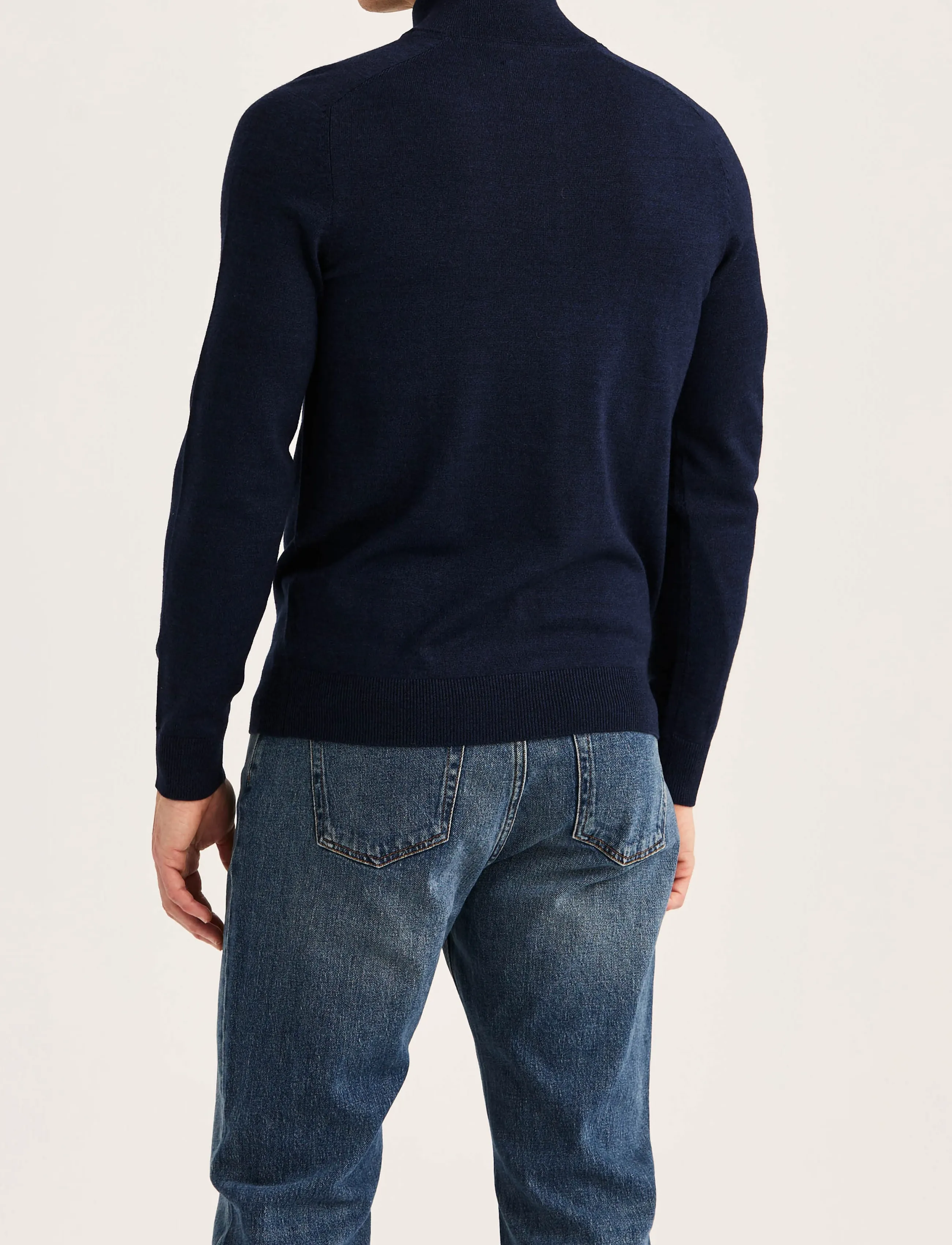 Morris Merino John Zip - Shop efter anledning - DARK BLUE / navy