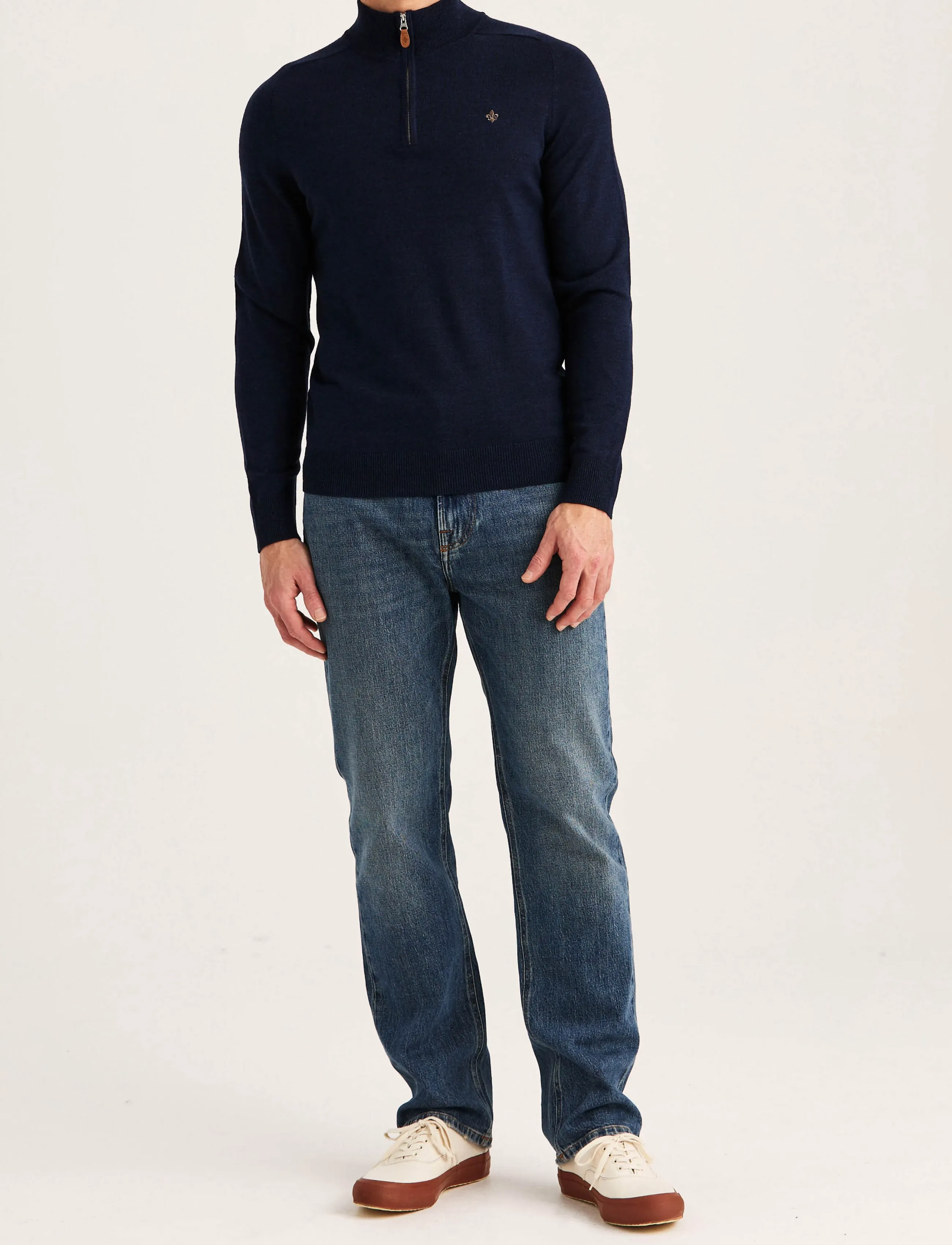 Morris - Merino John Zip - dark blue - 5