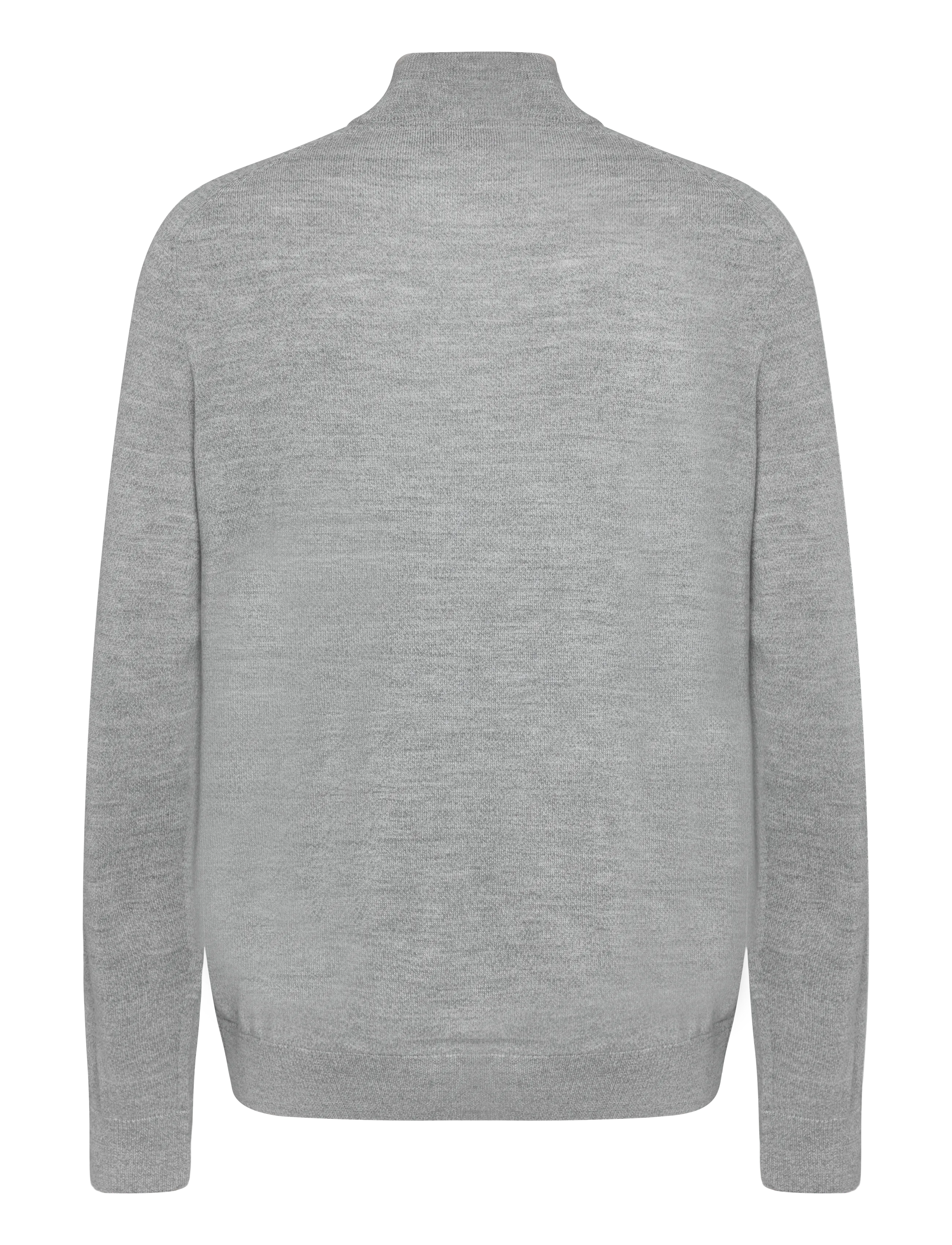 Morris - Merino John Zip - pullover mit halbem reißverschluss - grey - 2