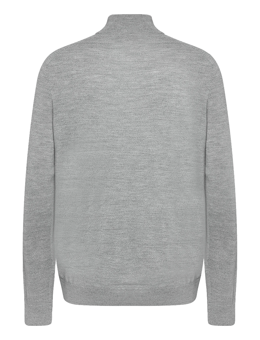 Morris - Merino John Zip - pullover mit halbem reißverschluss - grey - 2