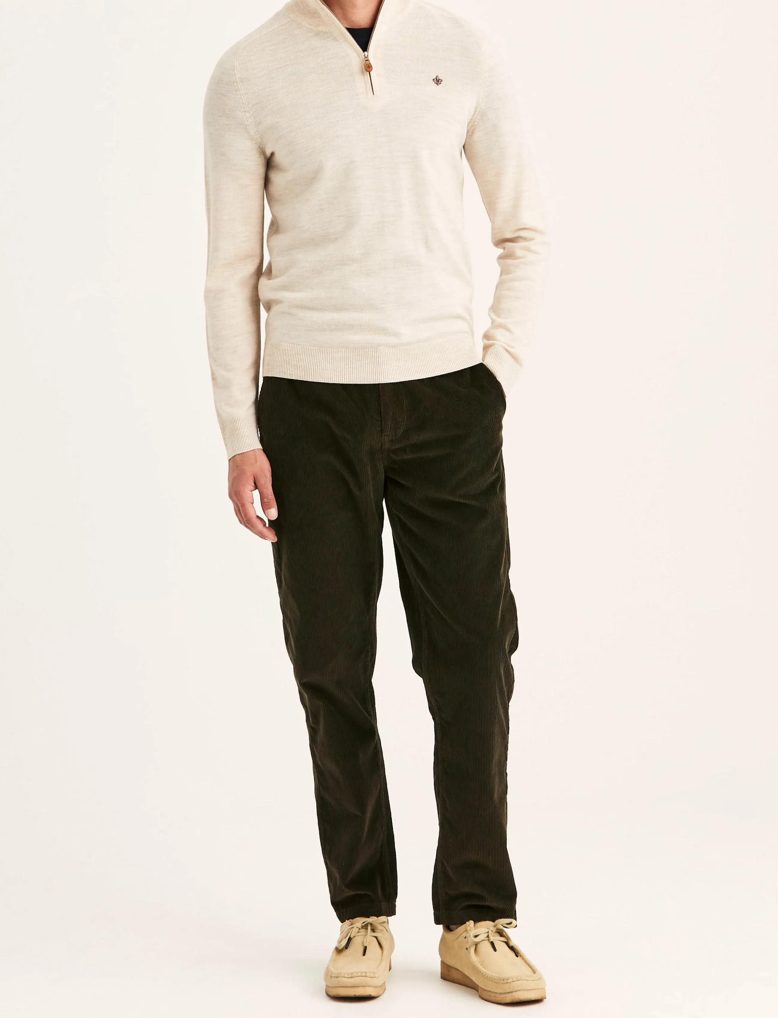 Morris - Merino John Zip - pullover mit halbem reißverschluss - off white - 5