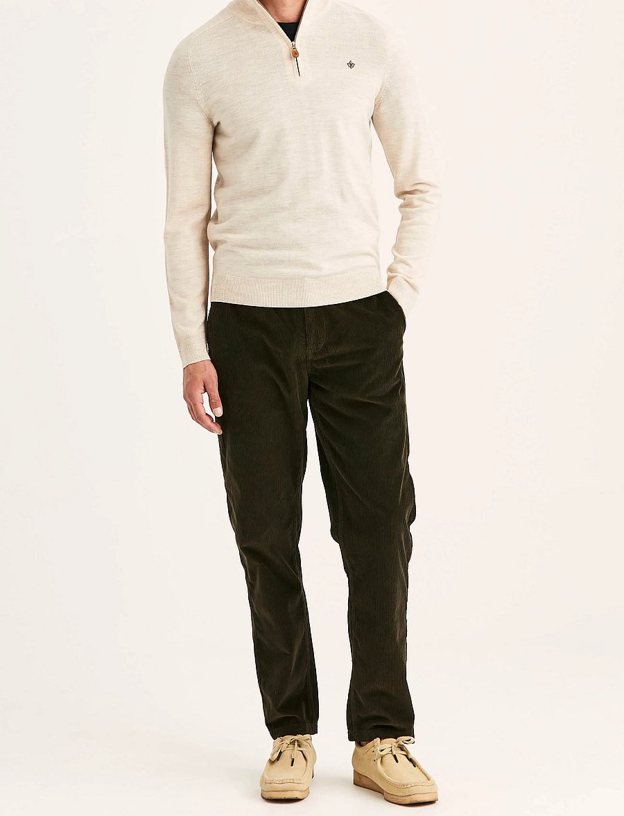 Morris - Merino John Zip - pullover mit halbem reißverschluss - off white - 5
