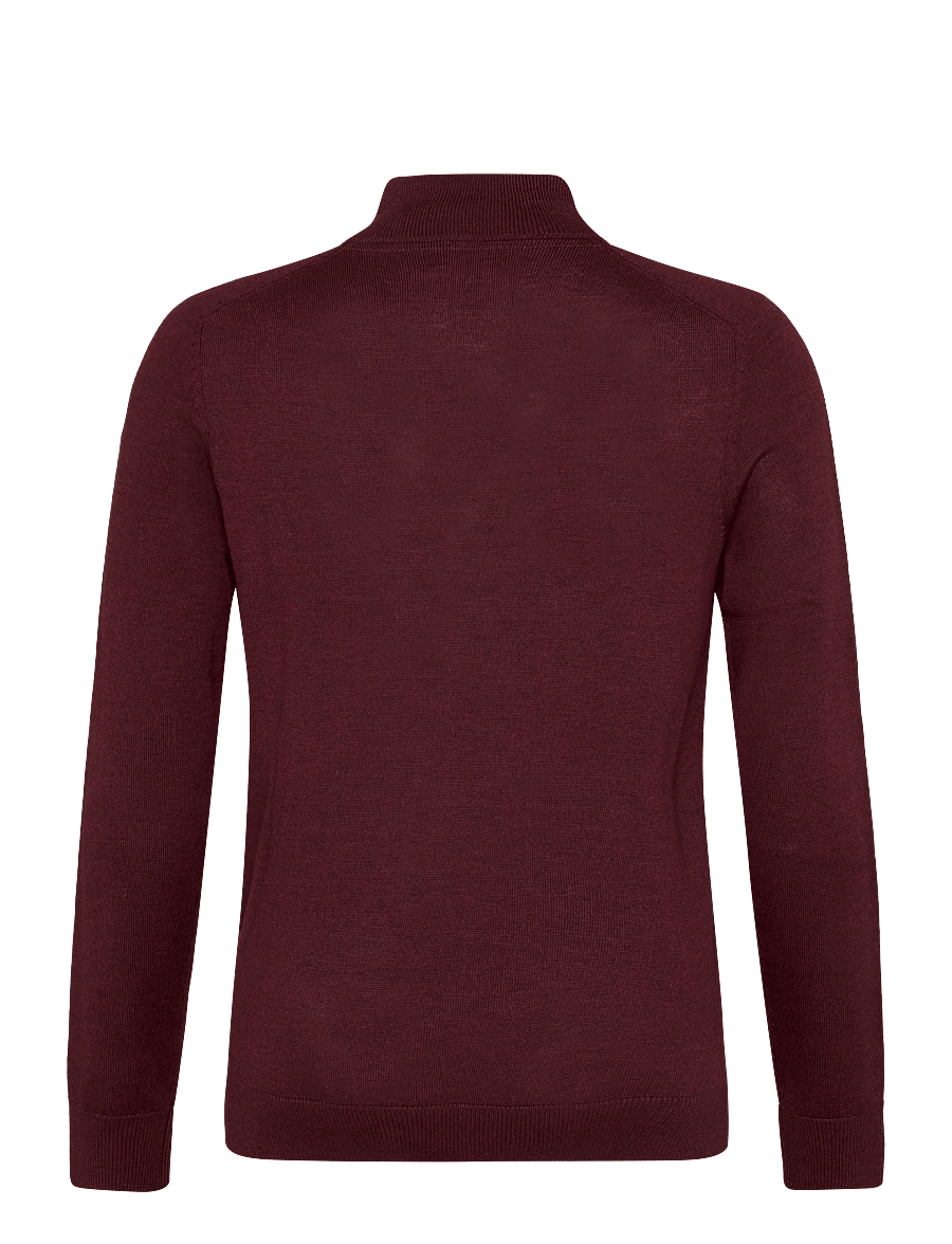 Morris - Merino John Zip - pullover mit halbem reißverschluss - wine red - 2