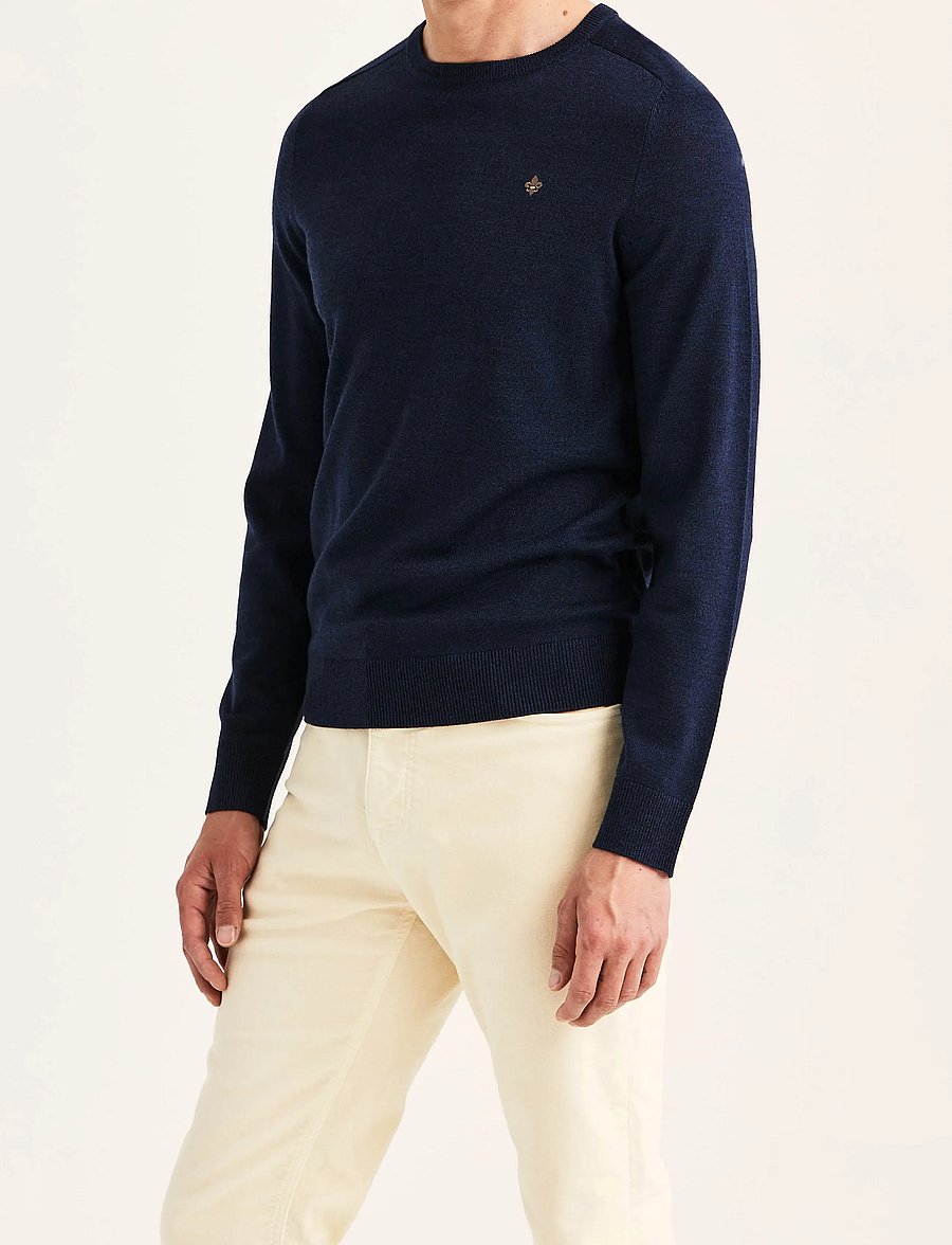 Morris - Merino Oneck - rundhals - blue - 4