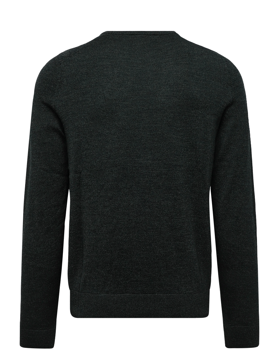 Morris - Merino Oneck - rundhals - dark olive - 2