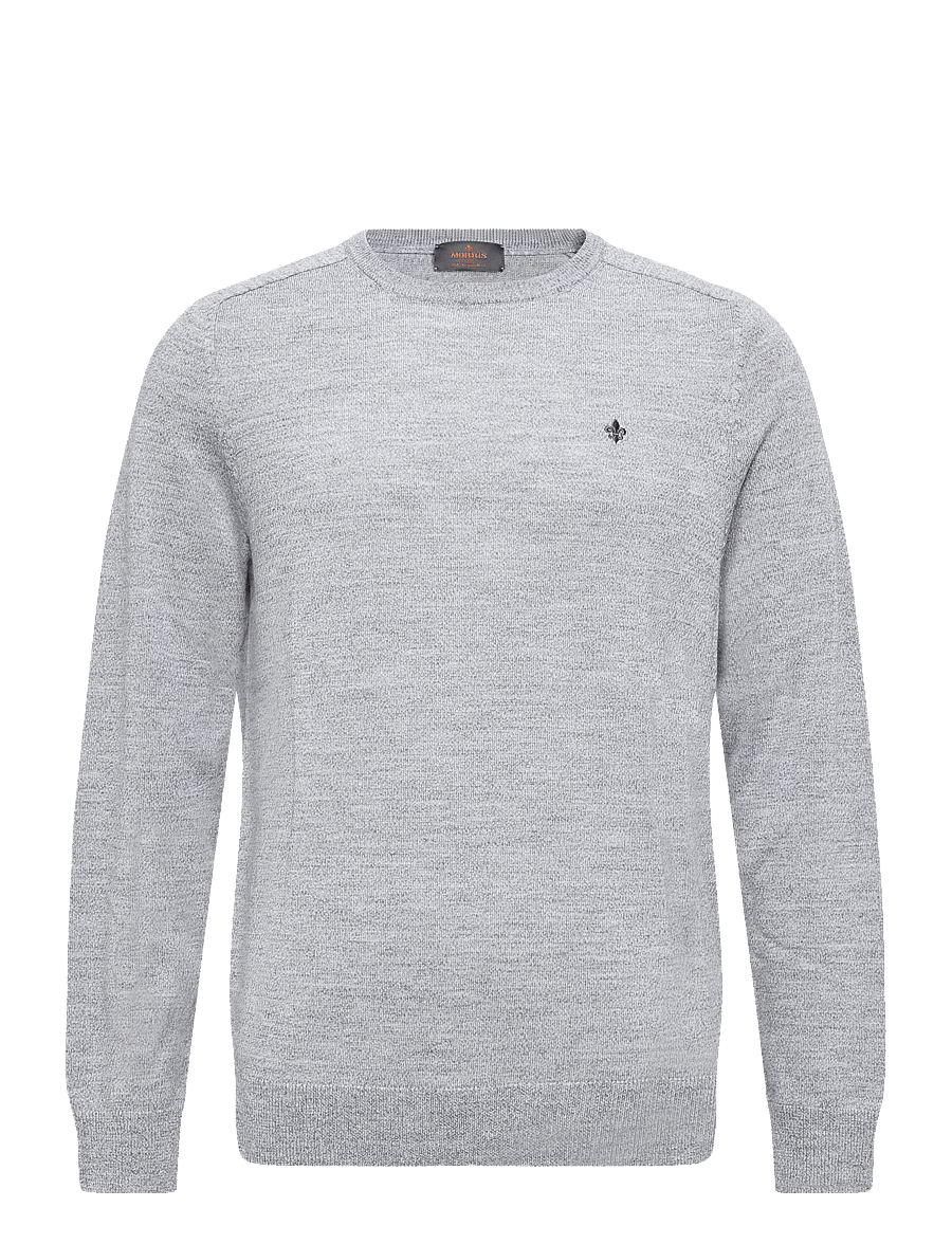 Morris - Merino Oneck - rundhals - grey - 1