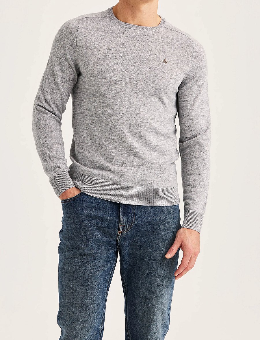 Morris - Merino Oneck - rundhals - grey - 0