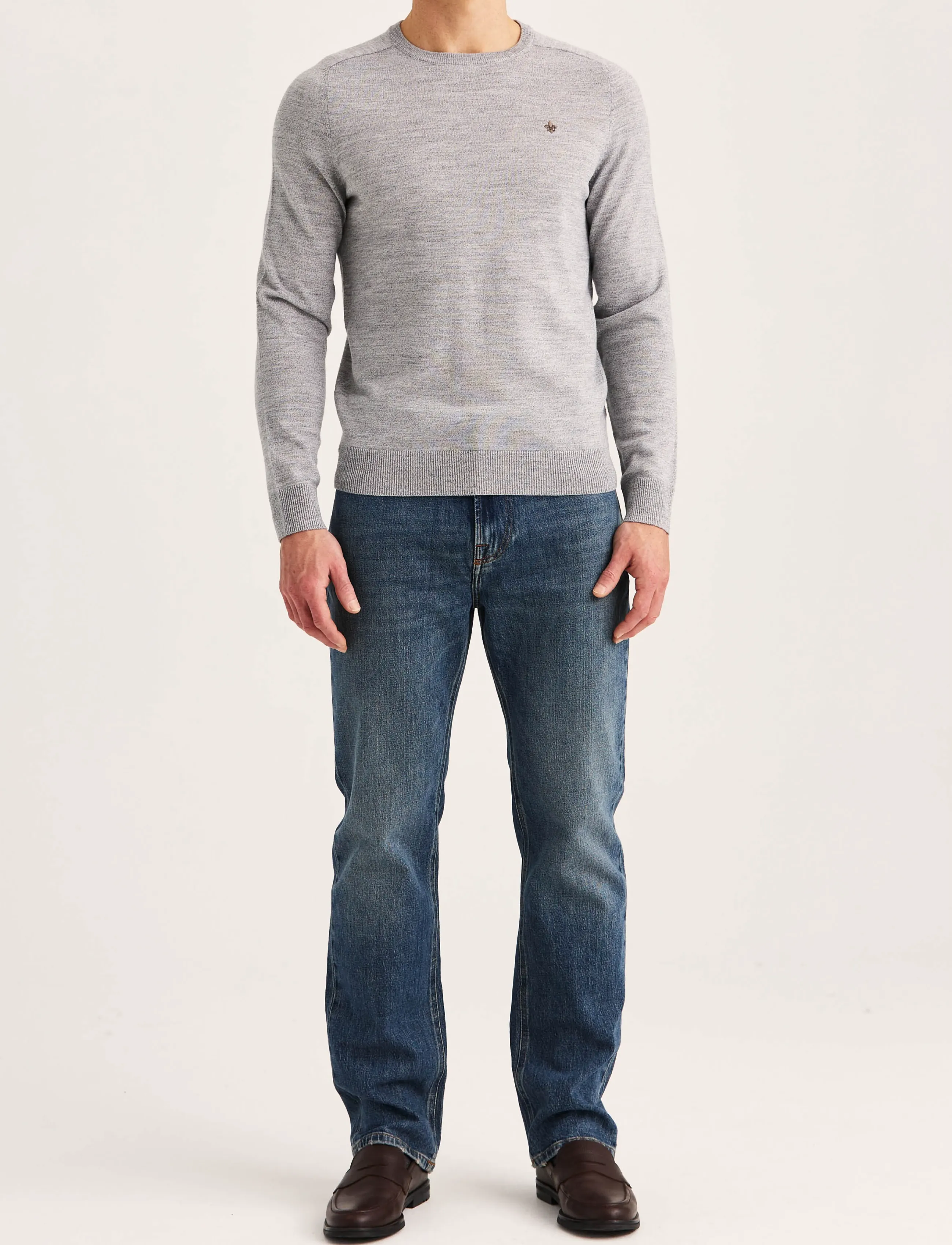 Morris - Merino Oneck - rundhals - grey - 3