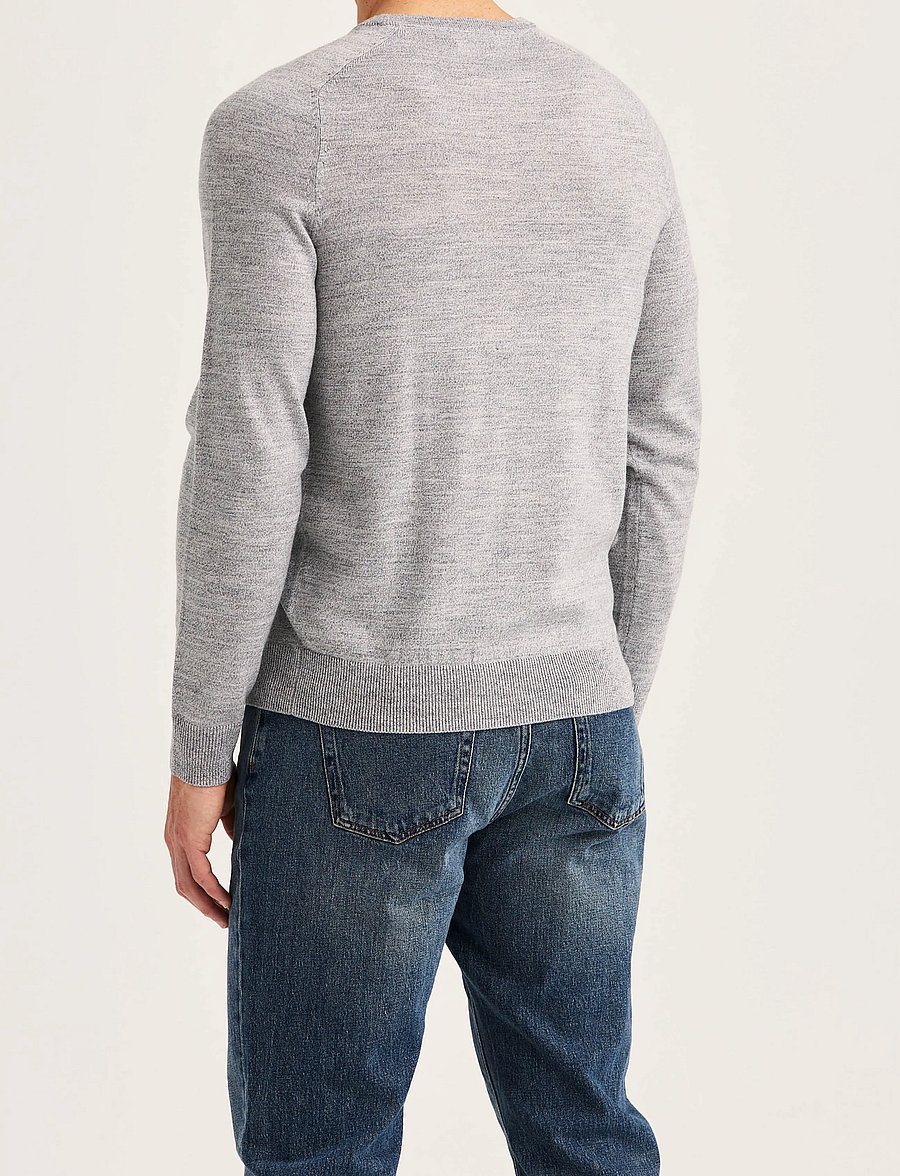 Morris - Merino Oneck - rundhals - grey - 4