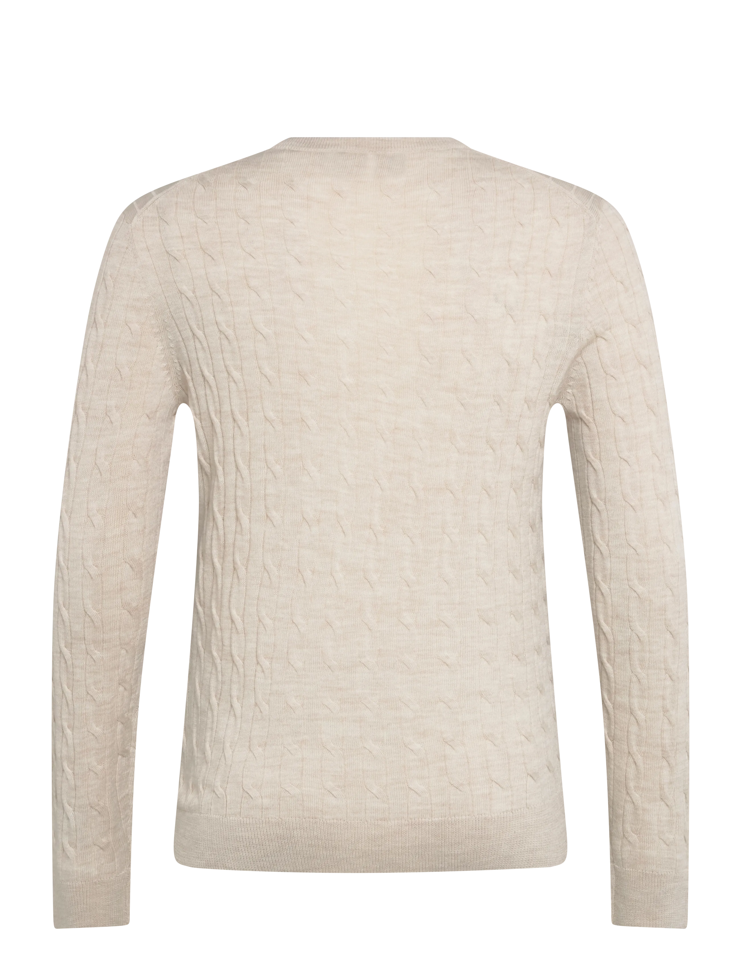 Morris - Merino Cable Oneck - Ümara kaelusega - off white - 2