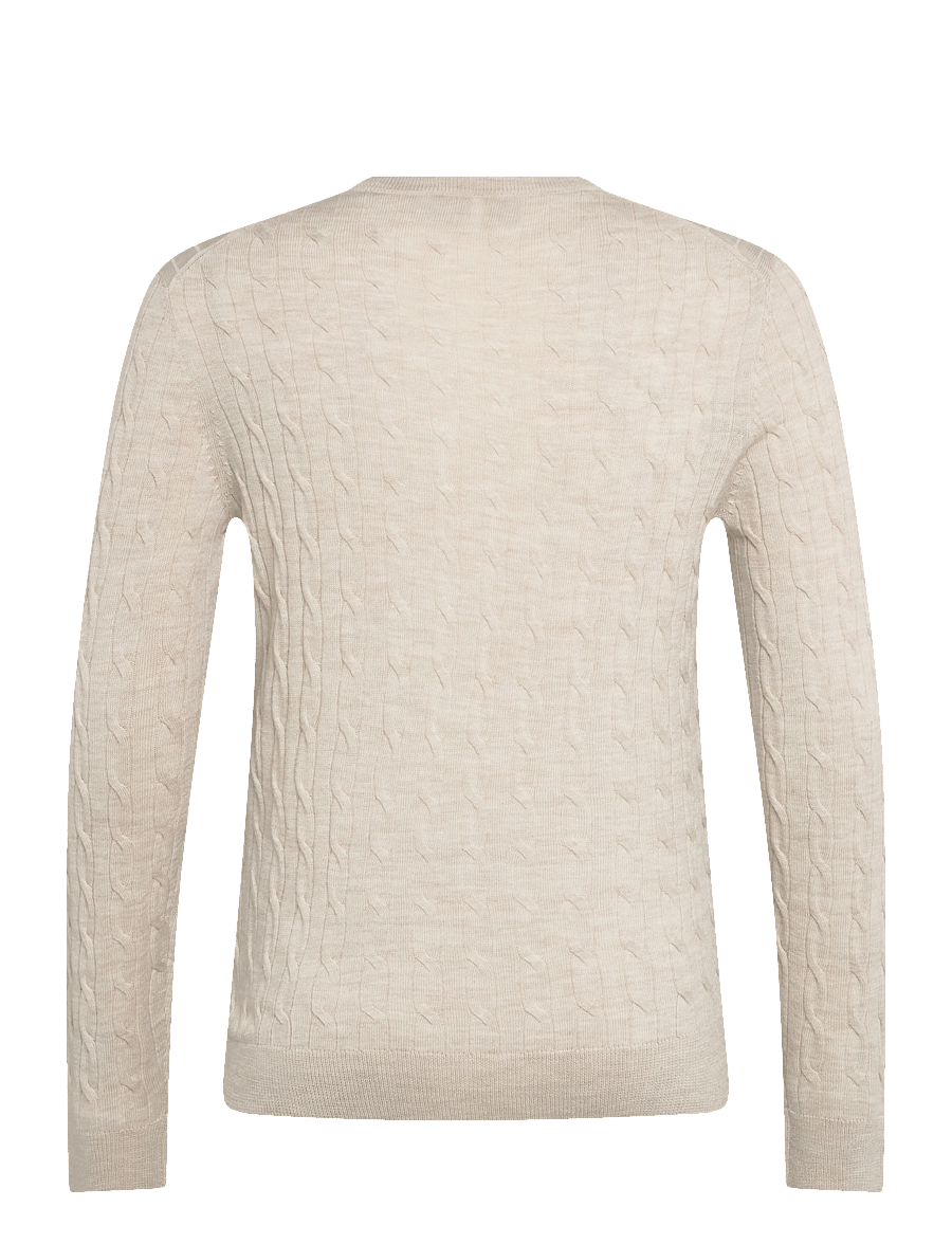 Morris - Merino Cable Oneck - Ümara kaelusega - off white - 2