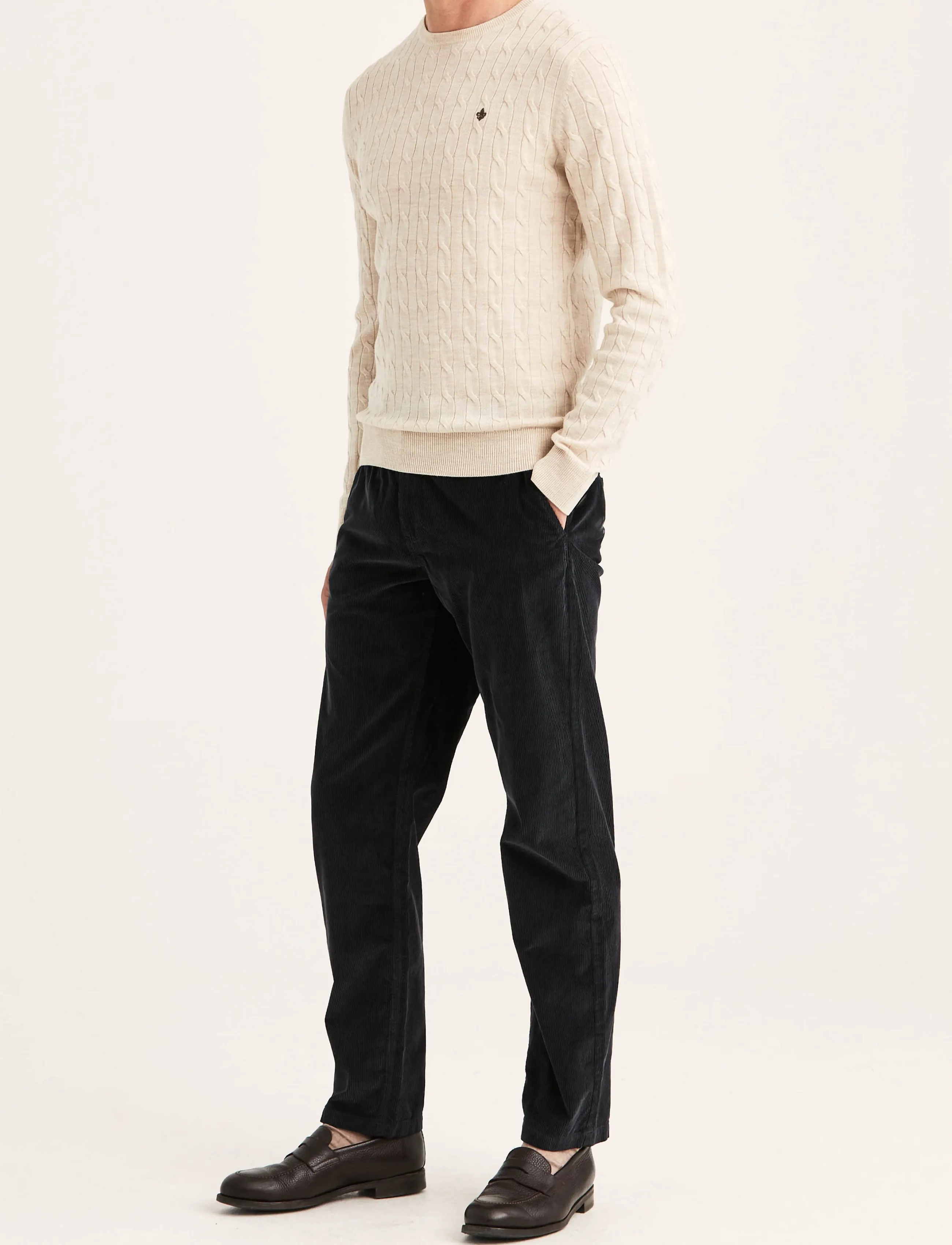 Morris - Merino Cable Oneck - Ümara kaelusega - off white - 3