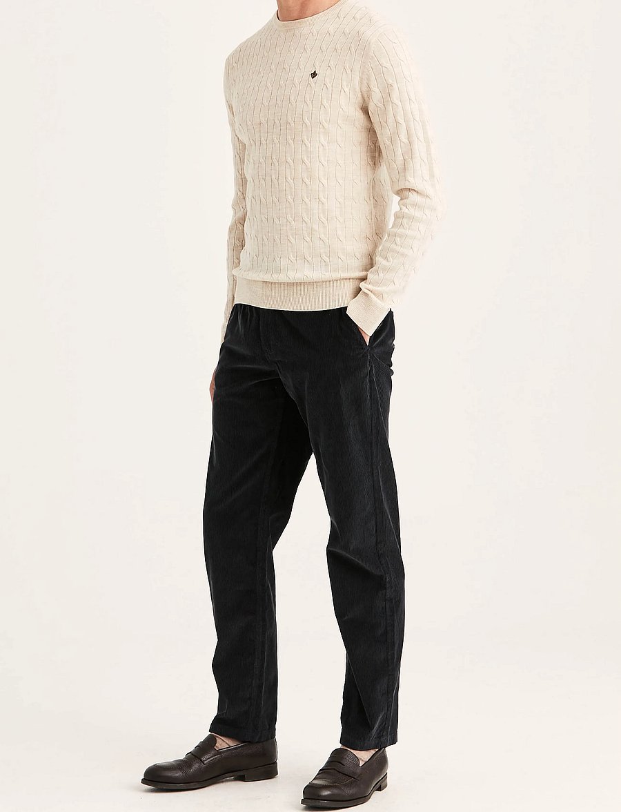 Morris - Merino Cable Oneck - Ümara kaelusega - off white - 3