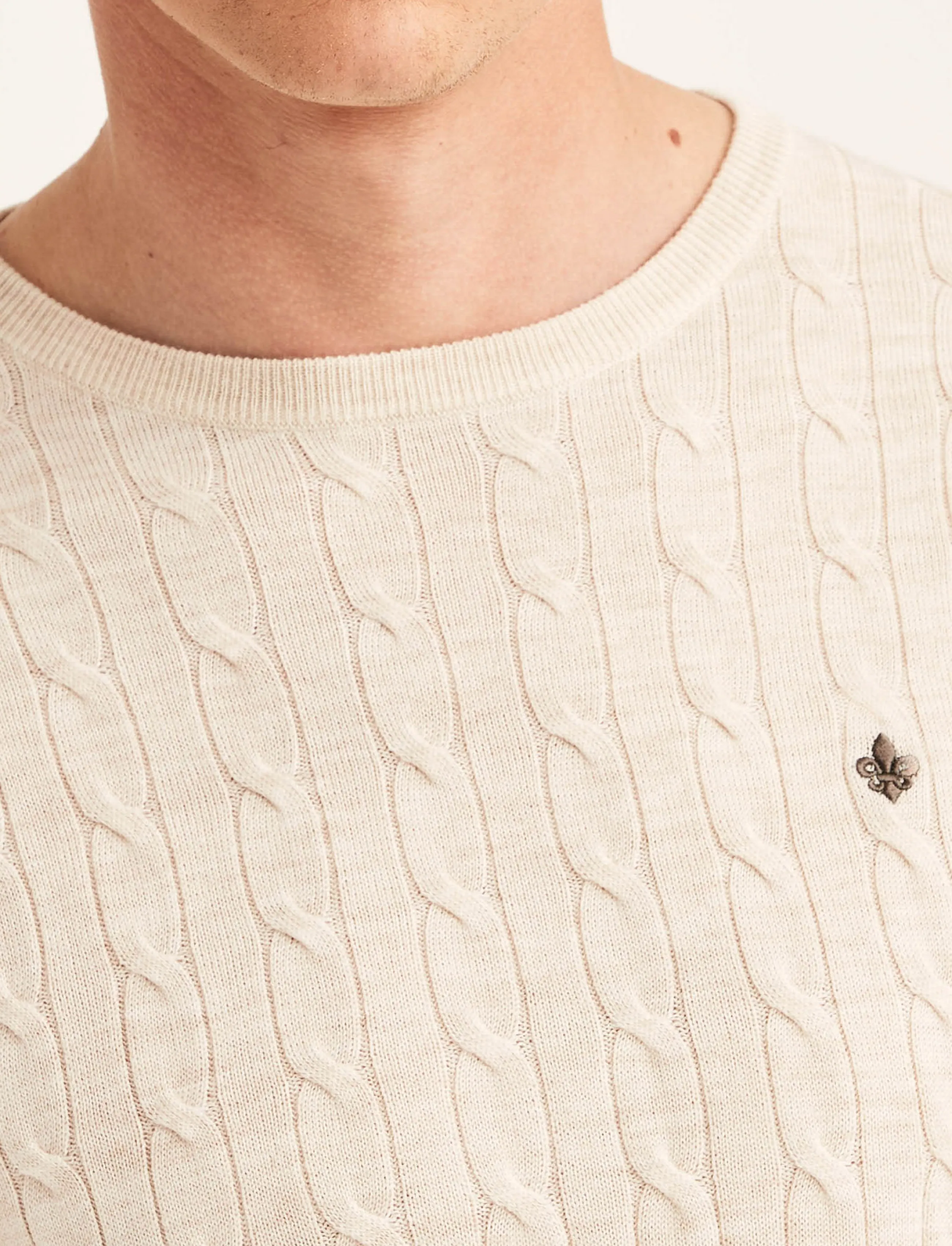 Morris - Merino Cable Oneck - Ümara kaelusega - off white - 5