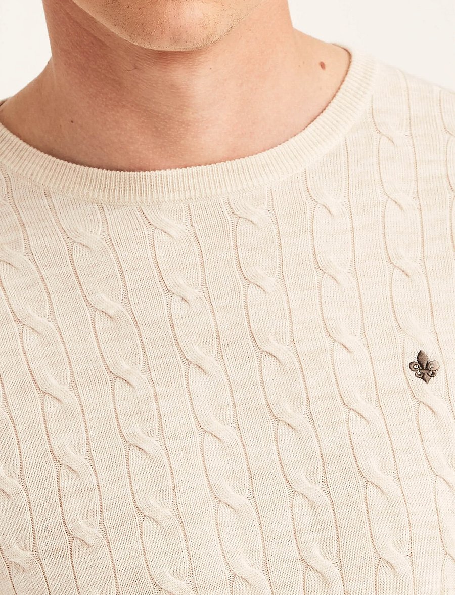 Morris - Merino Cable Oneck - Ümara kaelusega - off white - 5