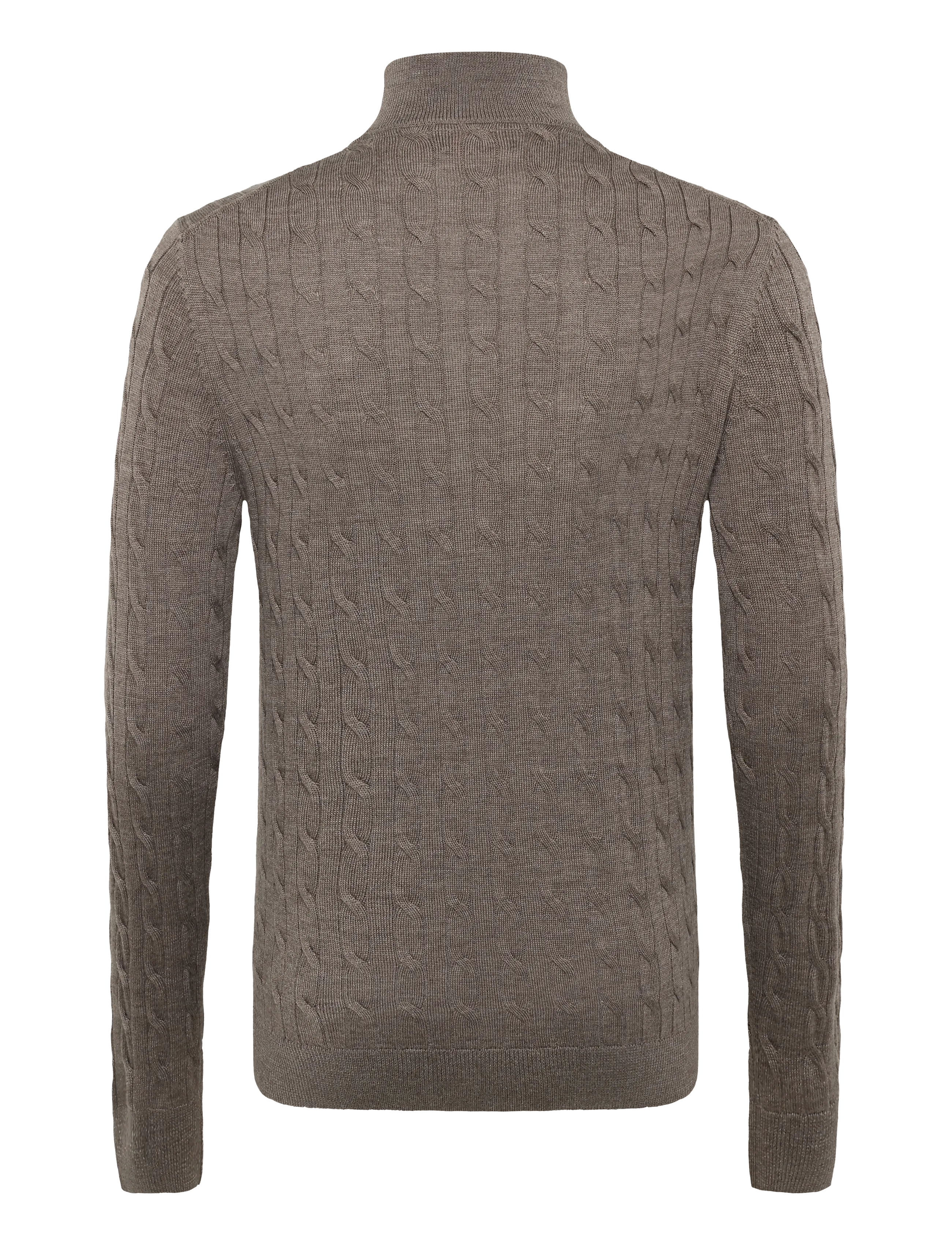 Morris Merino Cable John Zip stickade tröjor herr – bild 8