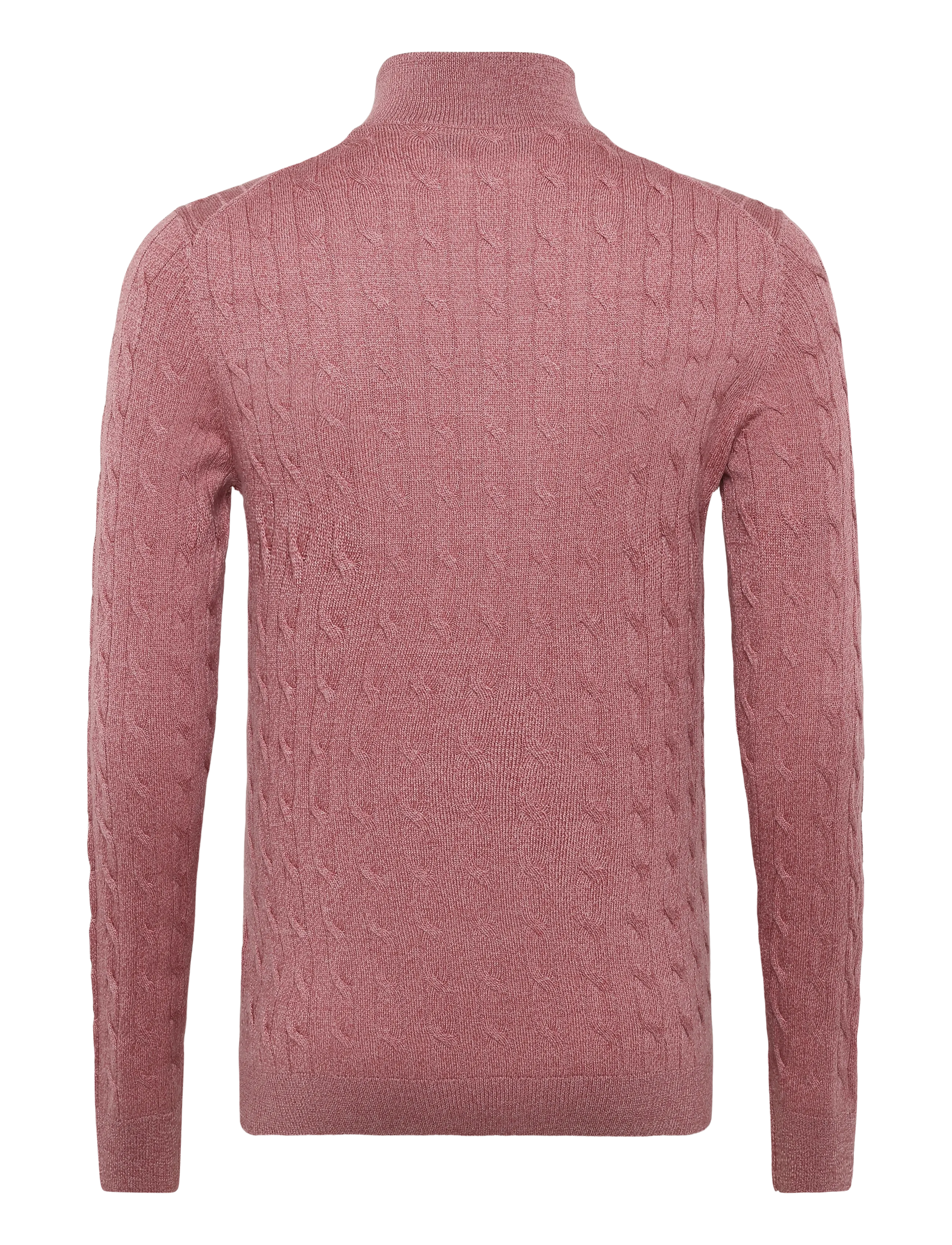 Morris - Merino Cable John Zip - pullover mit halbem reißverschluss - cerise - 2