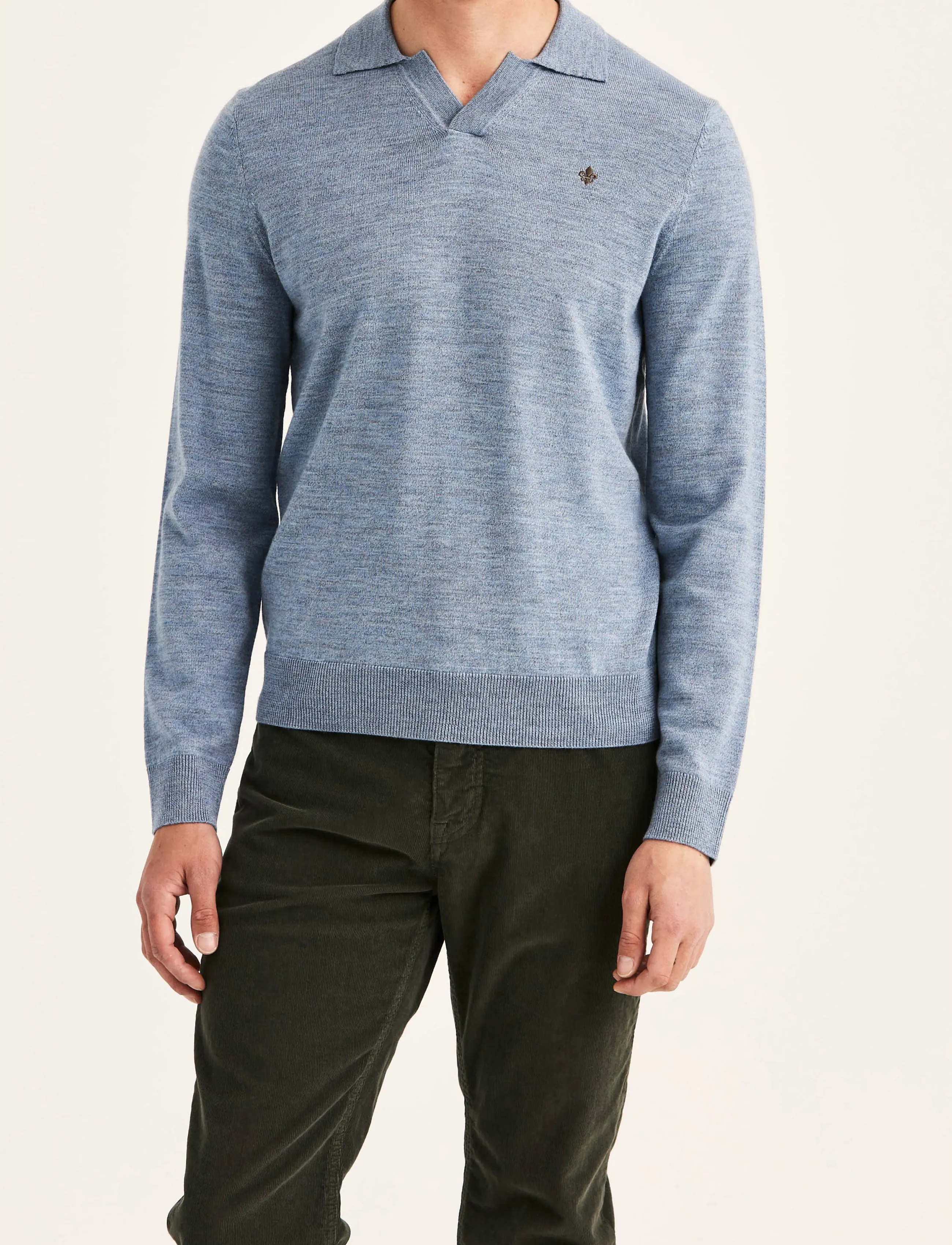 Morris Merino Resort Polo - Strickmode - BLUE / blue