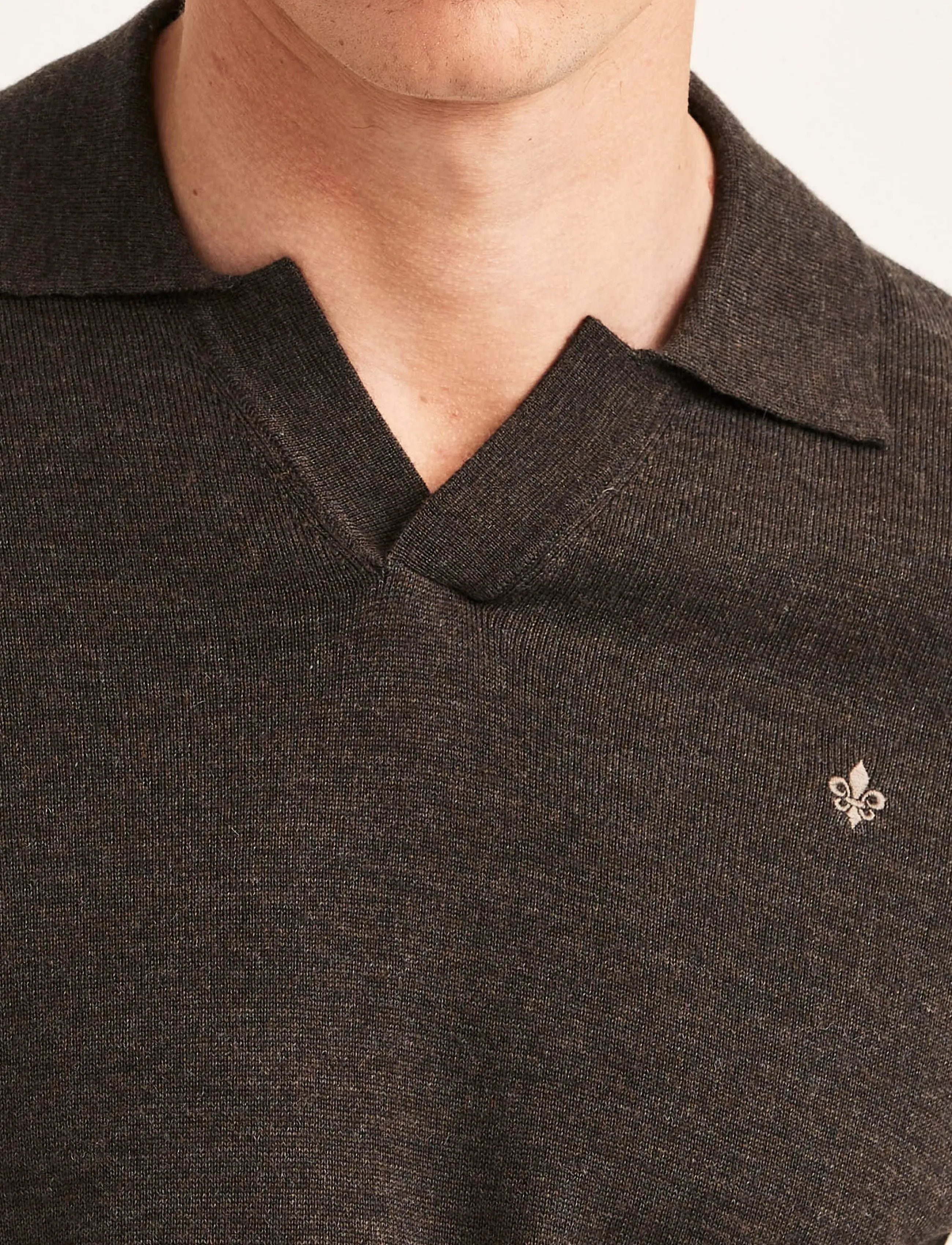 Morris - Merino Resort Polo - pikkade varrukatega kootud polod - brown - 5