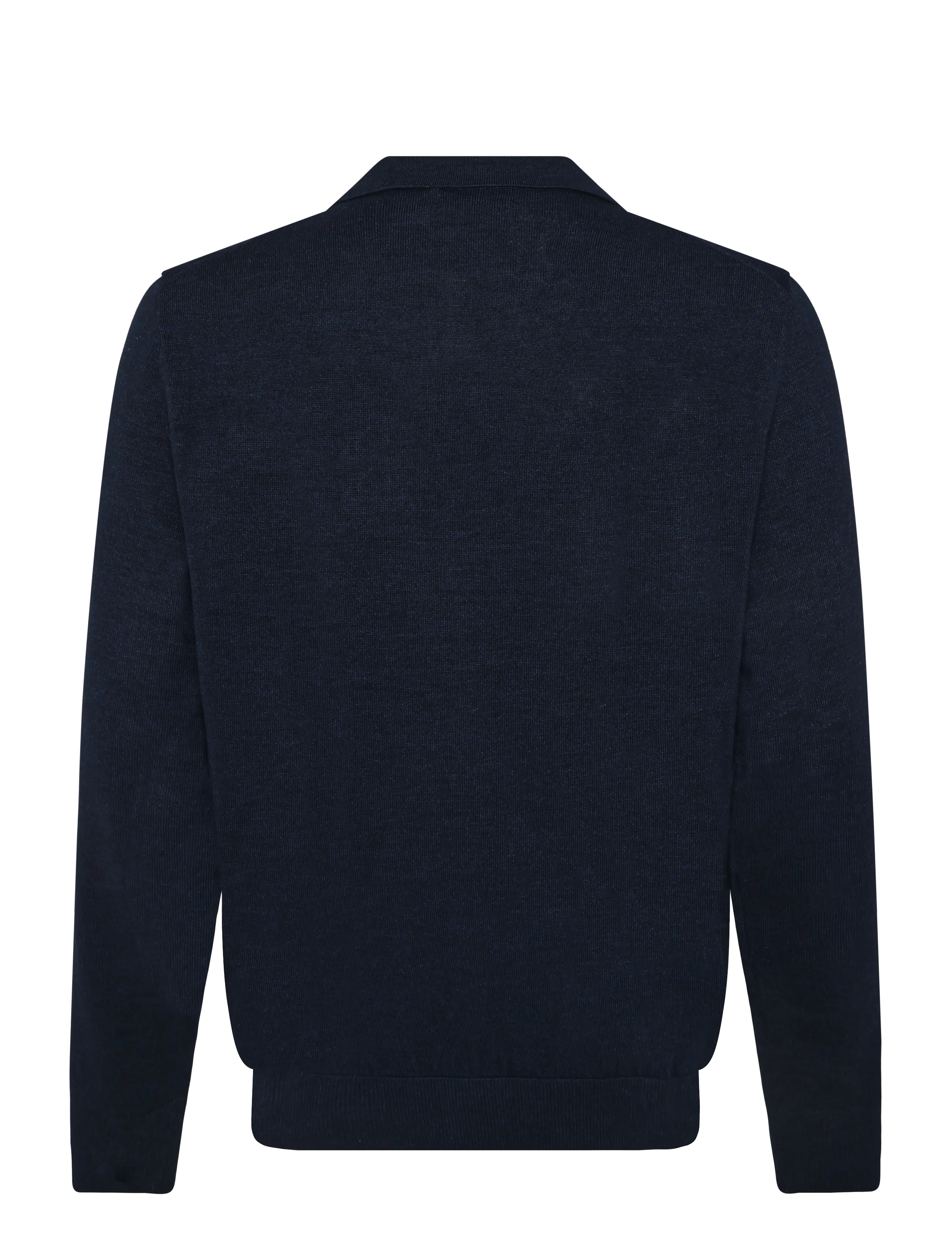 Morris - Merino Resort Polo - pikkade varrukatega kootud polod - navy - 2